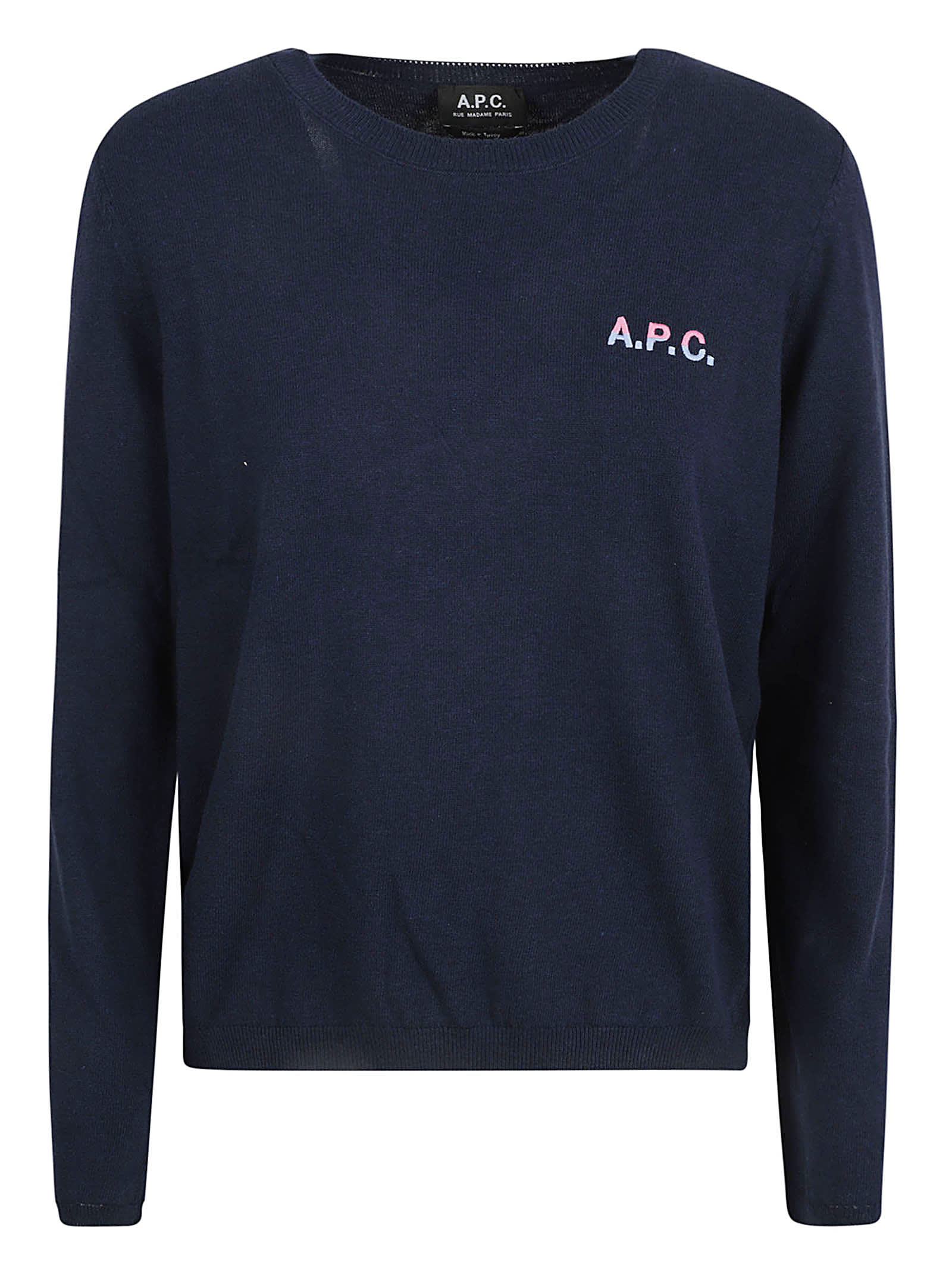Shop Apc Albane Pullover In Marine/rose