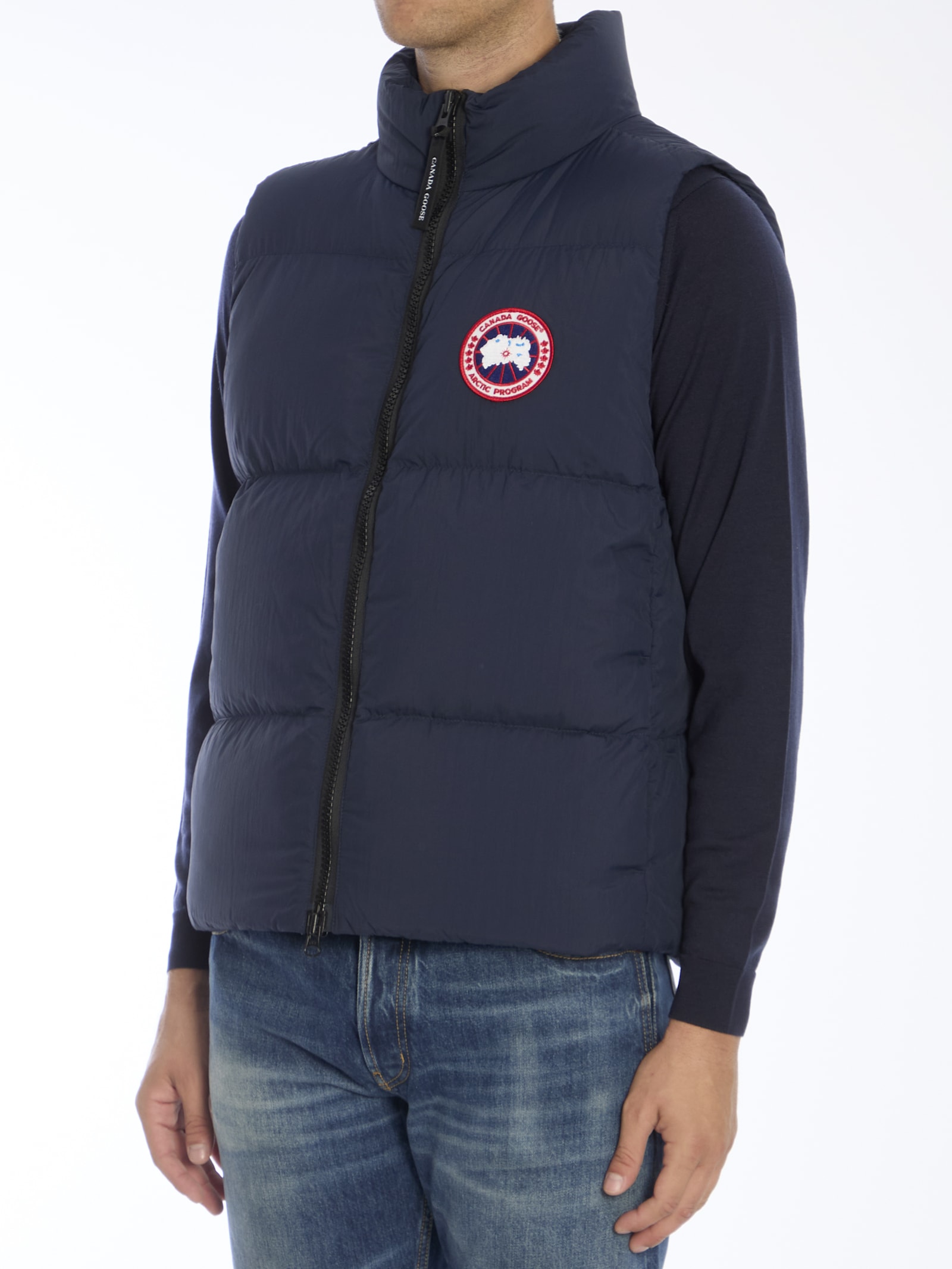 Shop Canada Goose Lawrence Puffer Vest In Blue