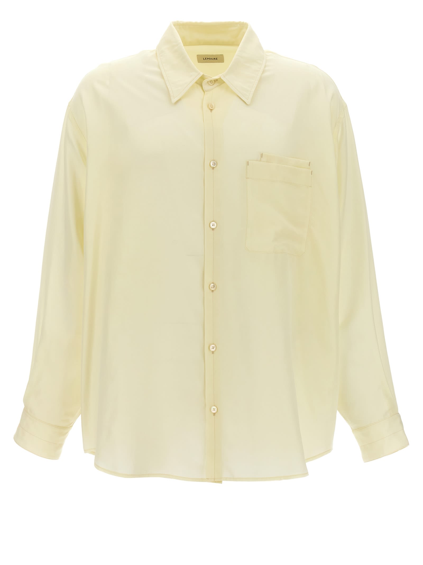 Shop Lemaire Double Pocket Shirt In White