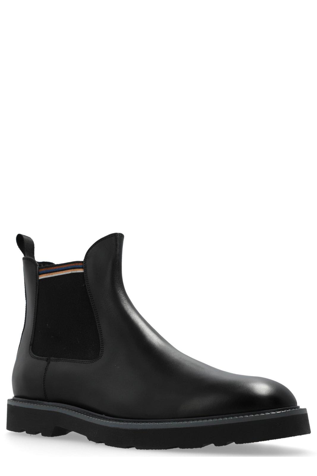 Shop Paul Smith Leather Chelsea Boots In Black