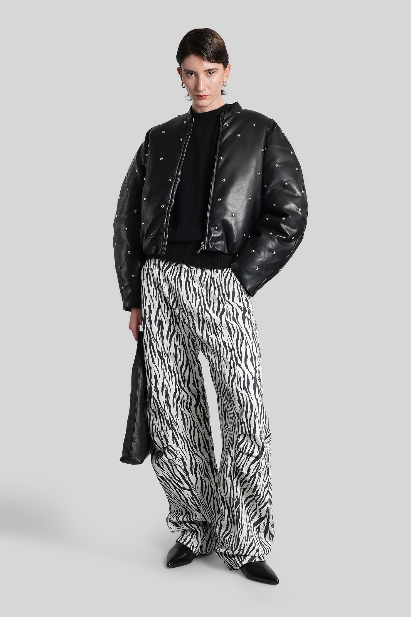 Rotate Birger Christensen Bomber Jacket In Black Polyester In Black