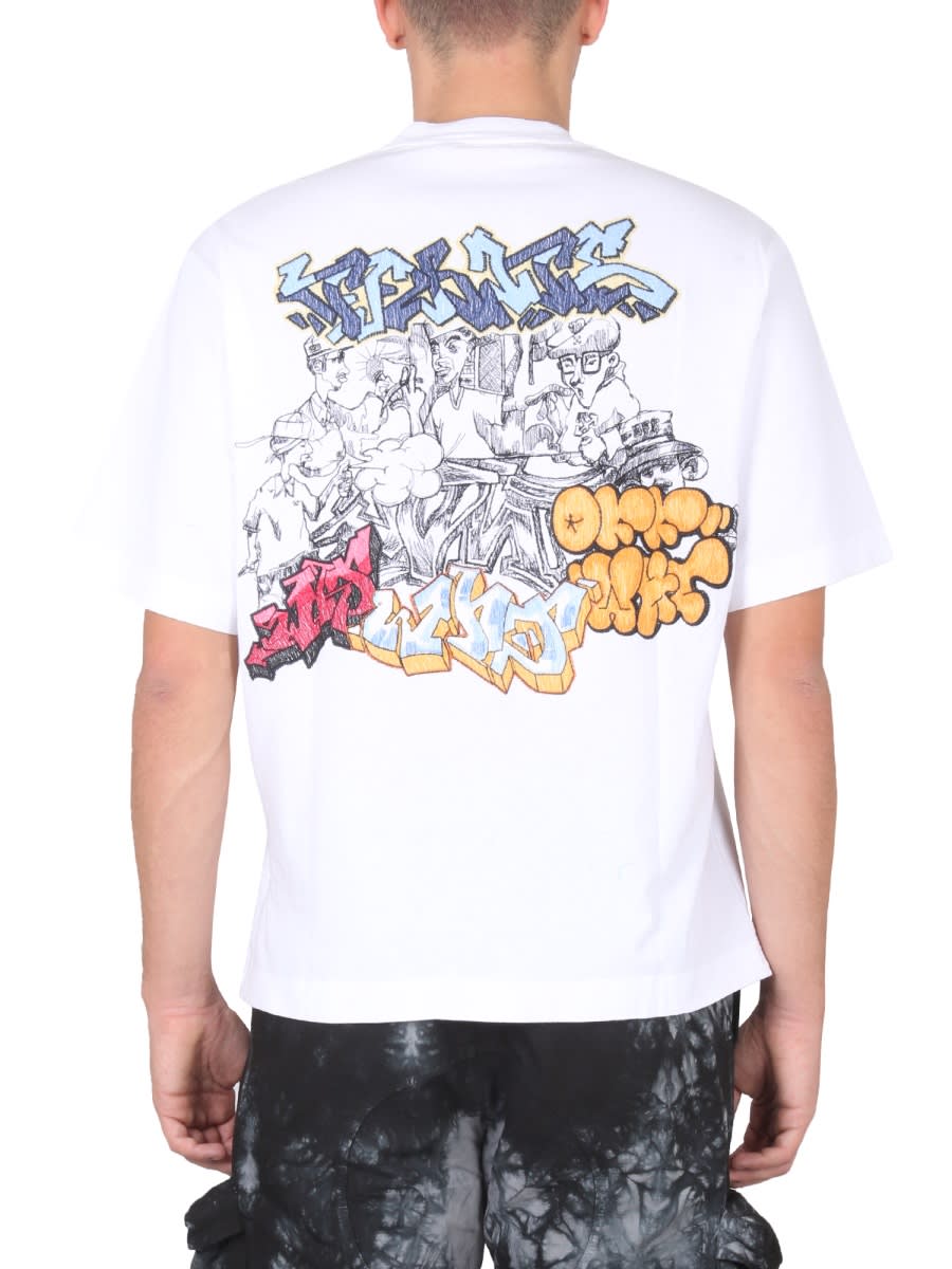 Shop Off-white Crewneck T-shirt In White