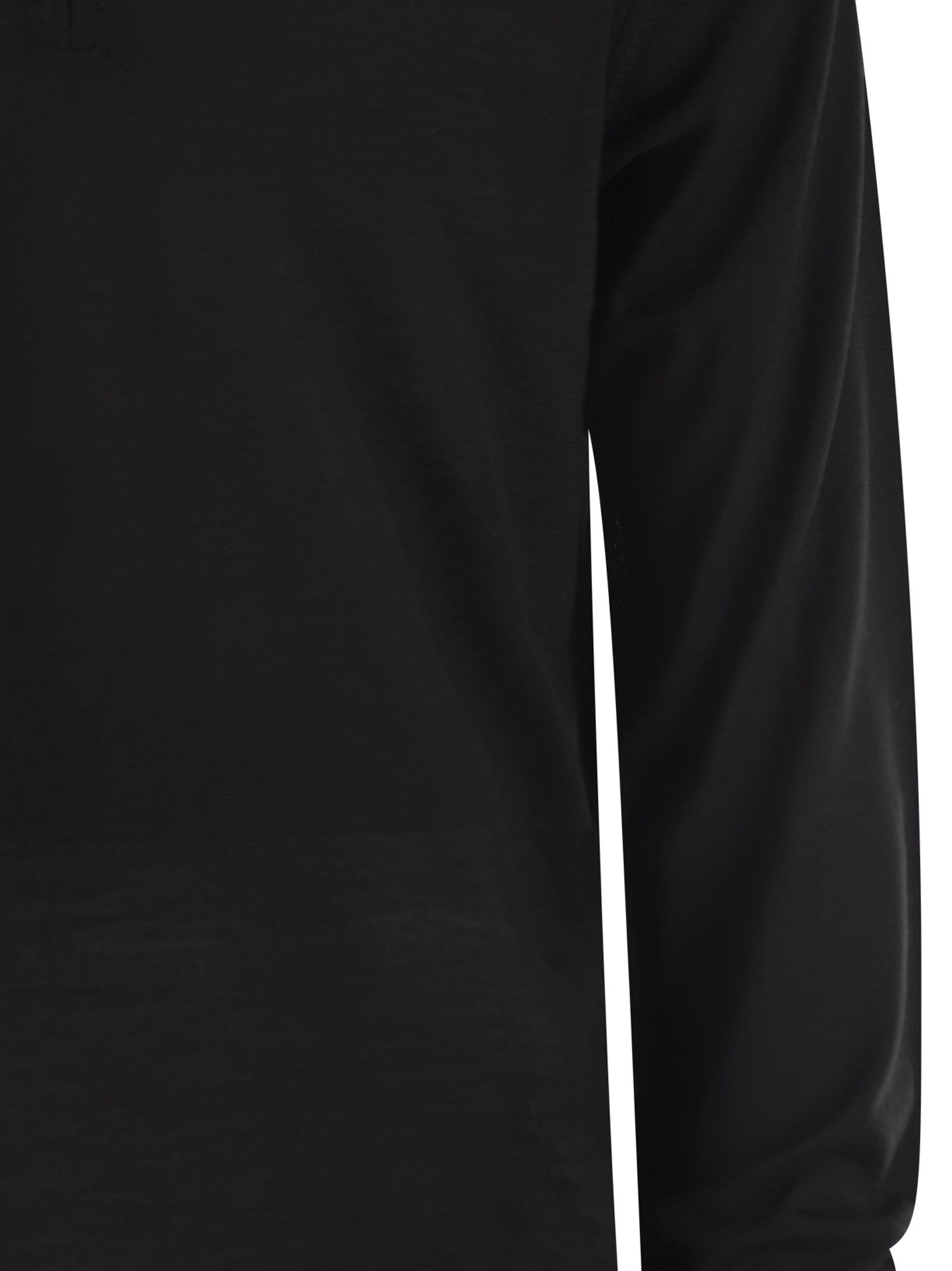 Fedeli Man Turtleneck Midnight Blue Size 50 Virgin Wool In Black