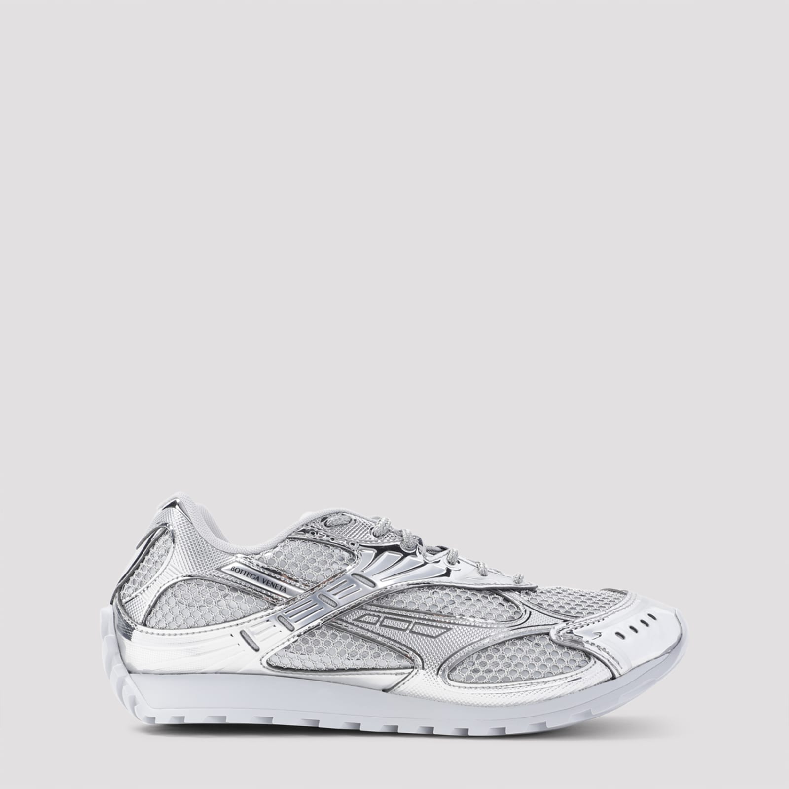 Shop Bottega Veneta Orbit Sneakers In Silver