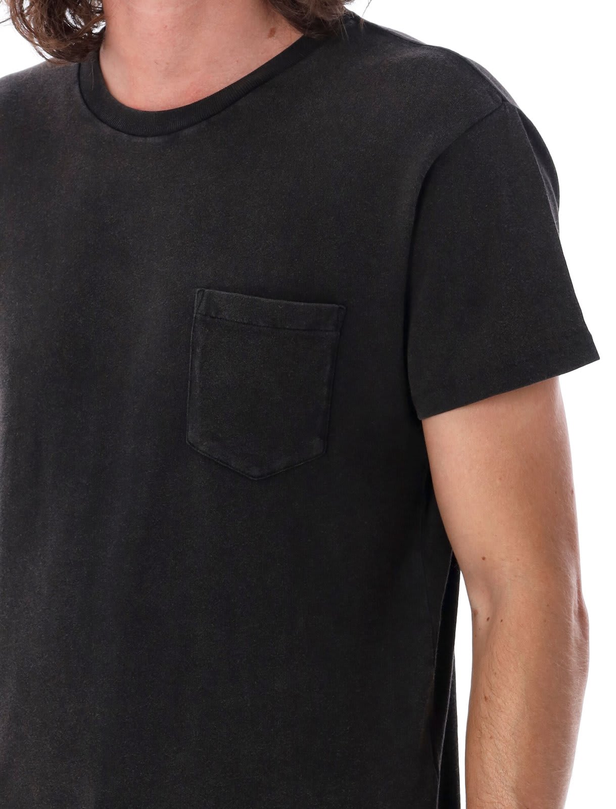 Shop Tom Ford Cold Dye Crewneck T-shirt In Charcoal