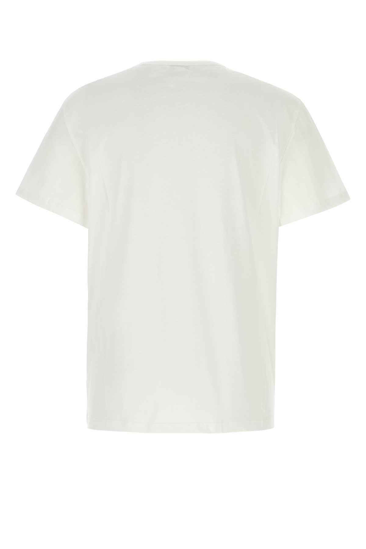 Shop Alexander Mcqueen White Cotton Oversize T-shirt In White/yellow