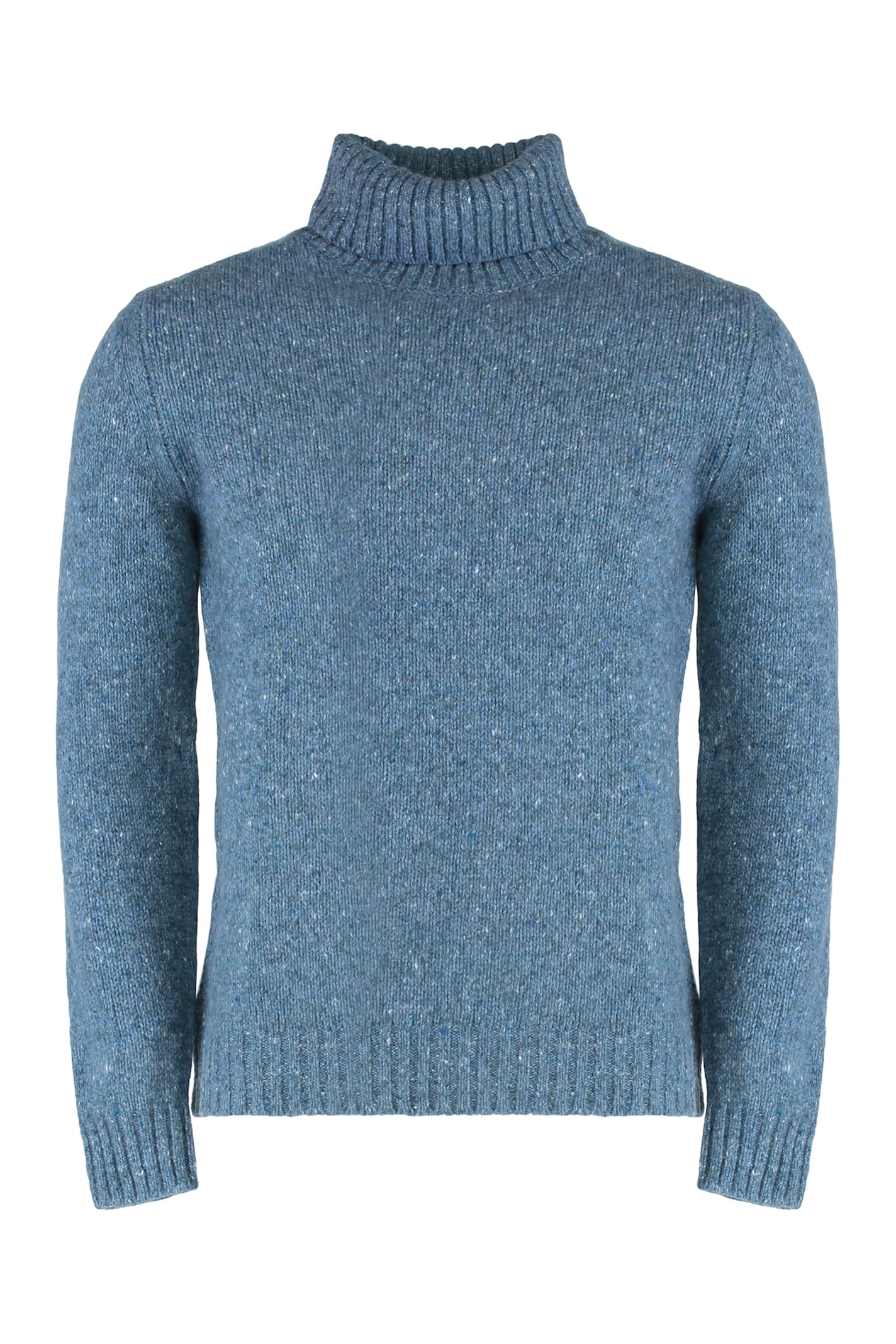 Moorer Gordon Wool And Cachemire Turtleneck Pullover In Blue