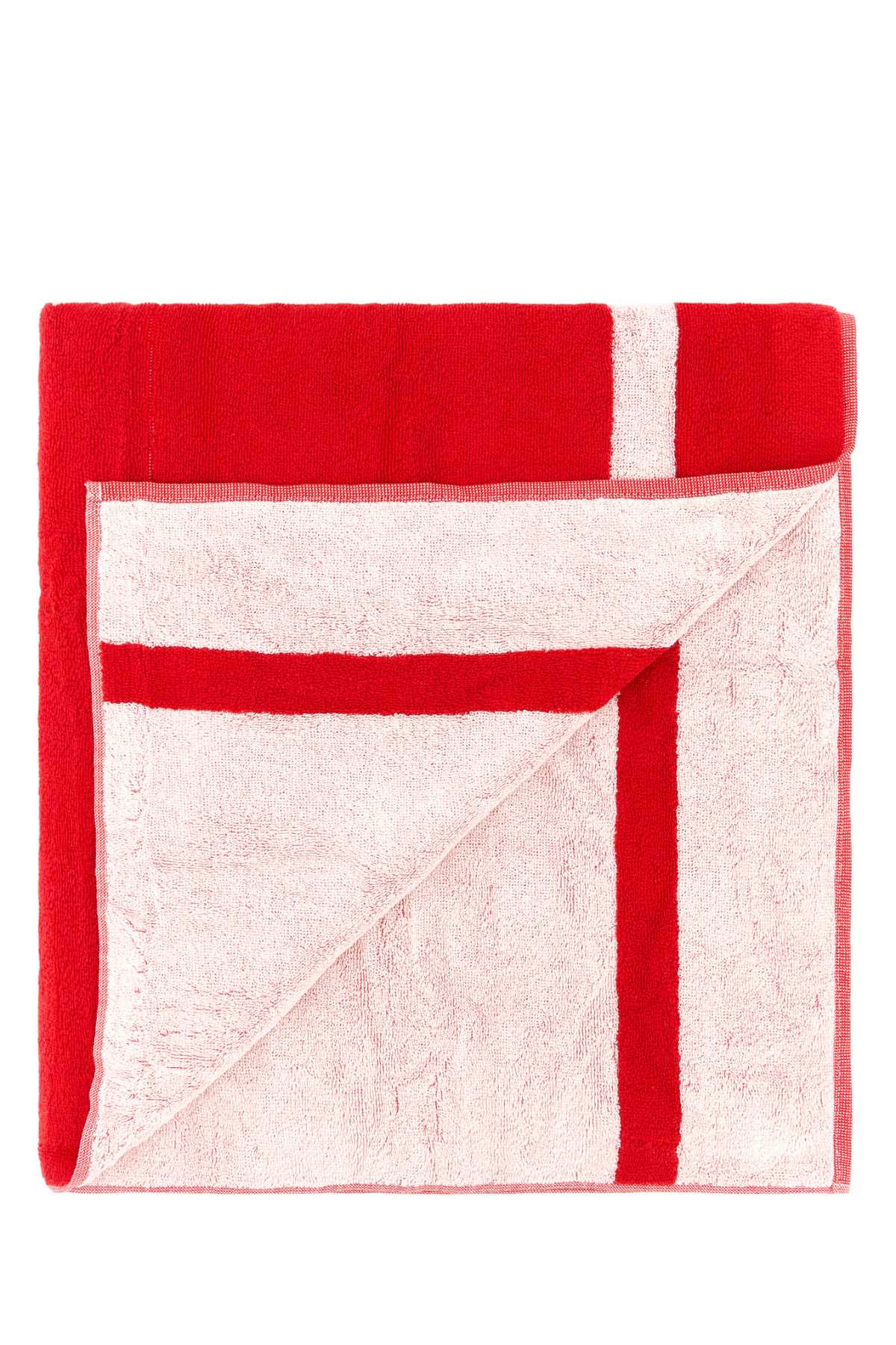 Kenzo Red Terry Fabric Beach Towel In Mediumred