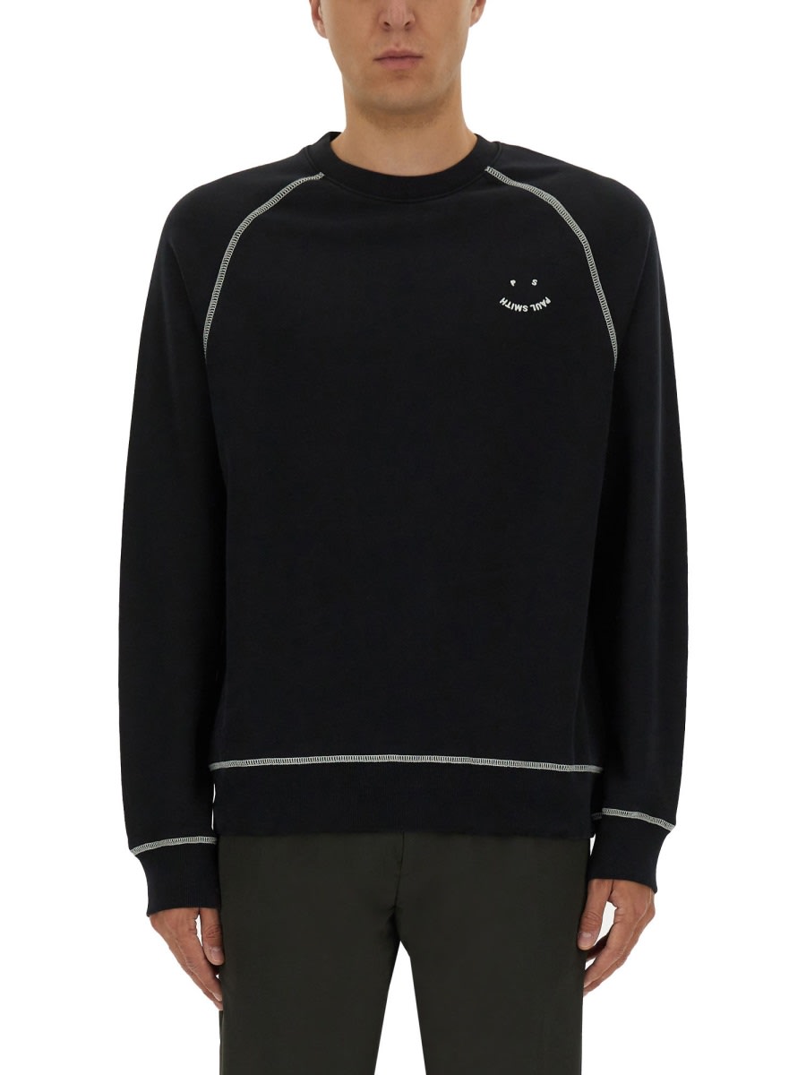 Sweatshirt With Embroidery Ps Happy