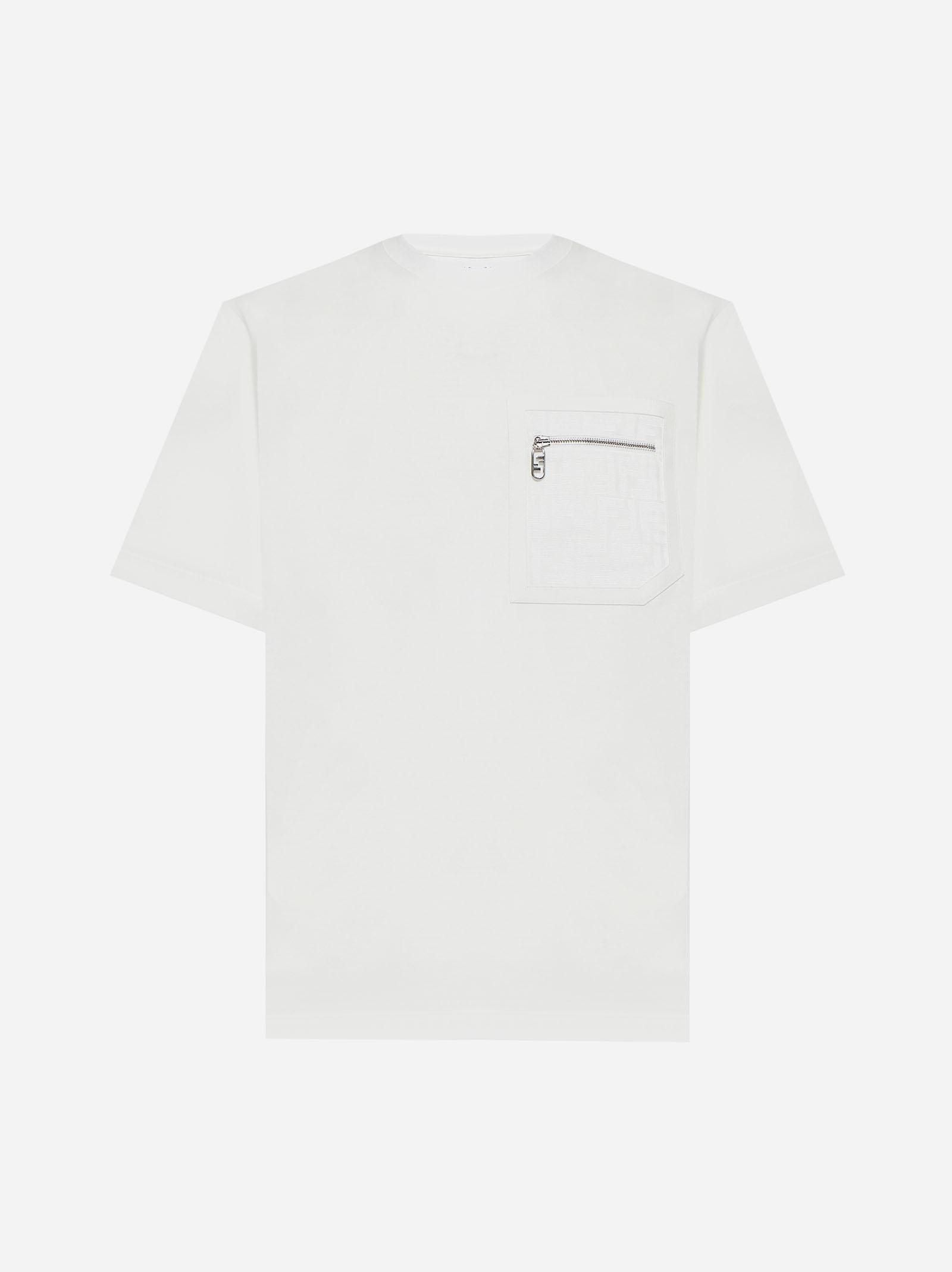 Shop Fendi Ff Chest Pocket Cotton T-shirt