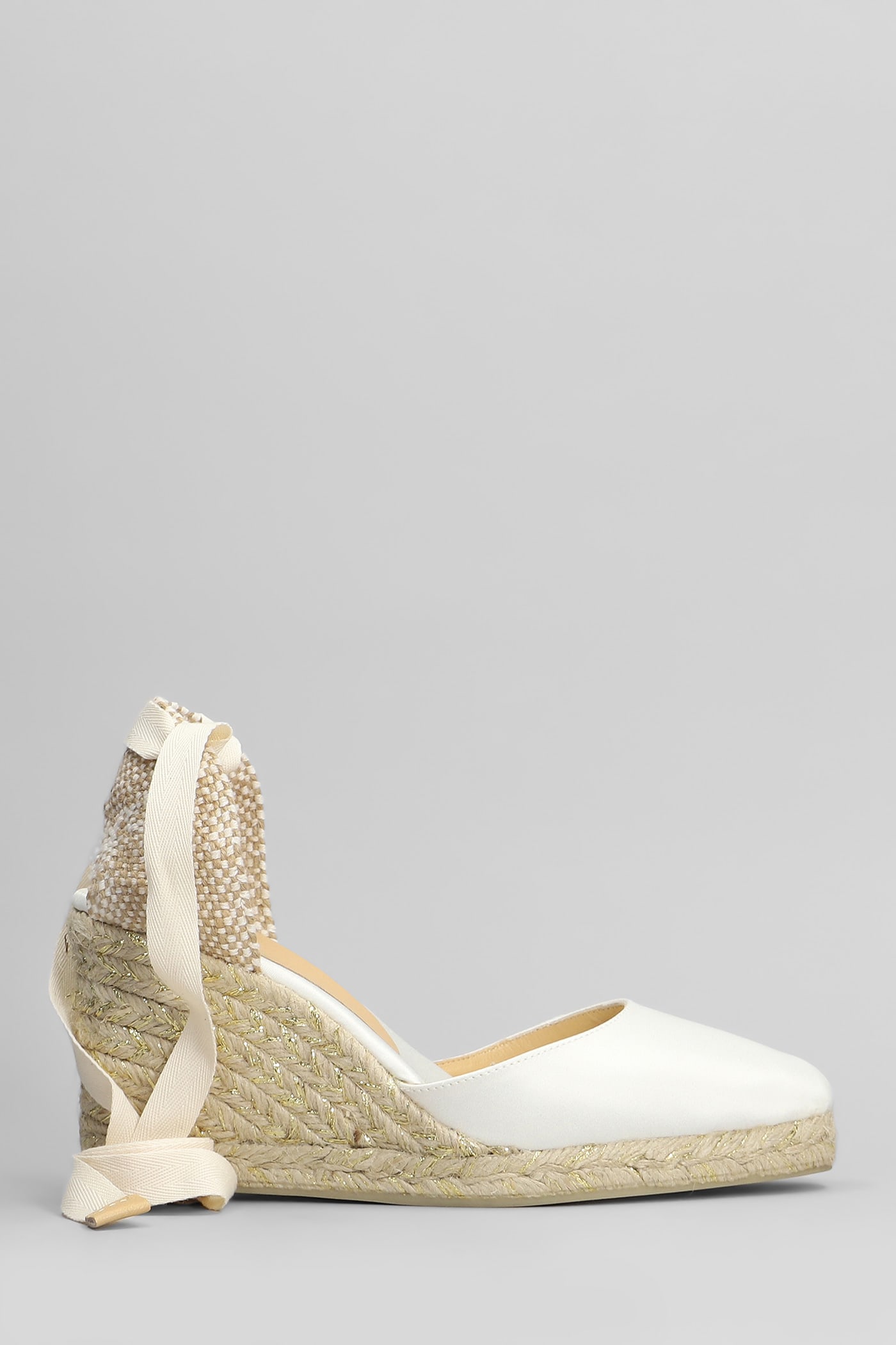 Castañer Joyce-8-006 Wedges In White Satin