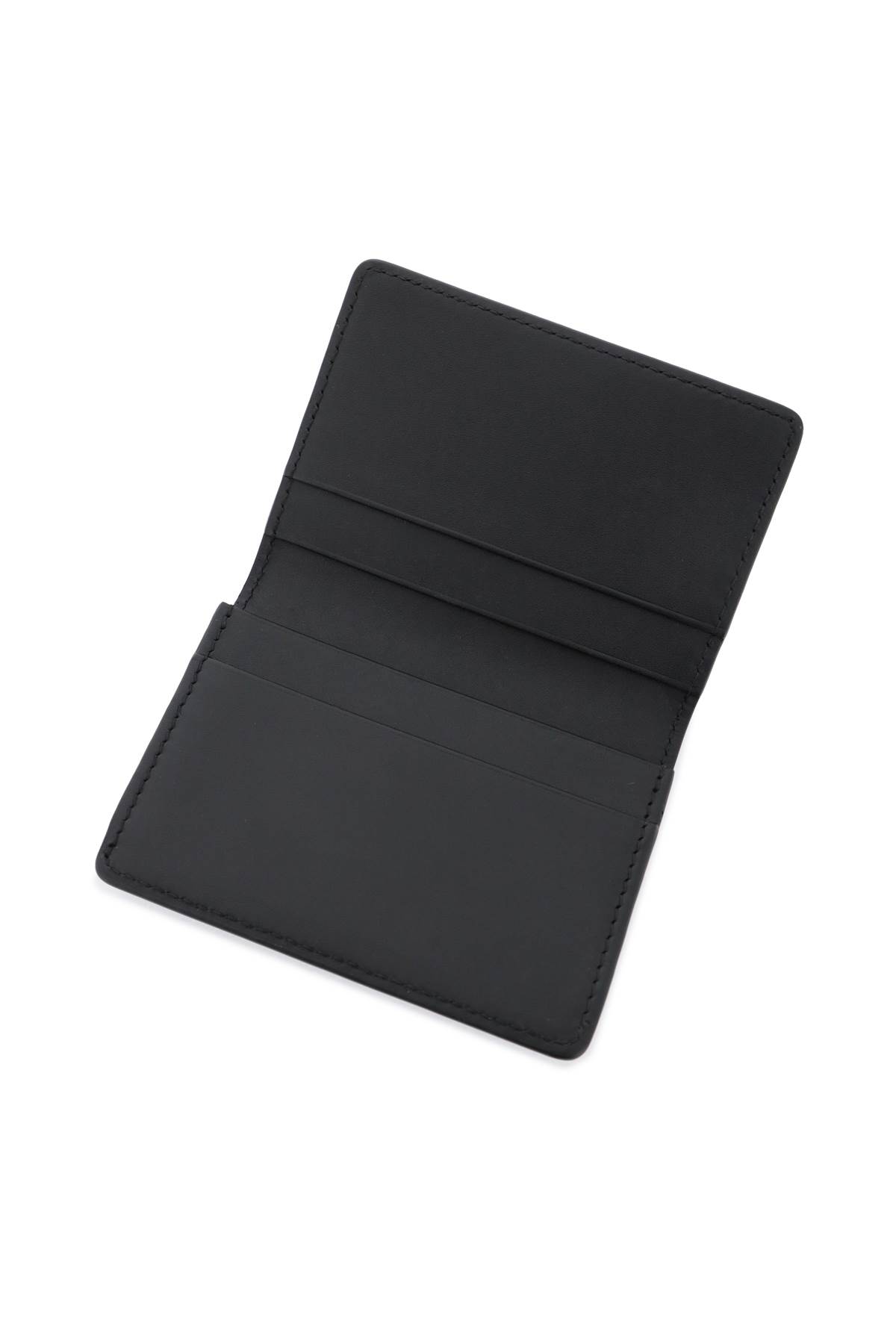 Shop Apc Leather Stefan Card Holder In Noir (black)