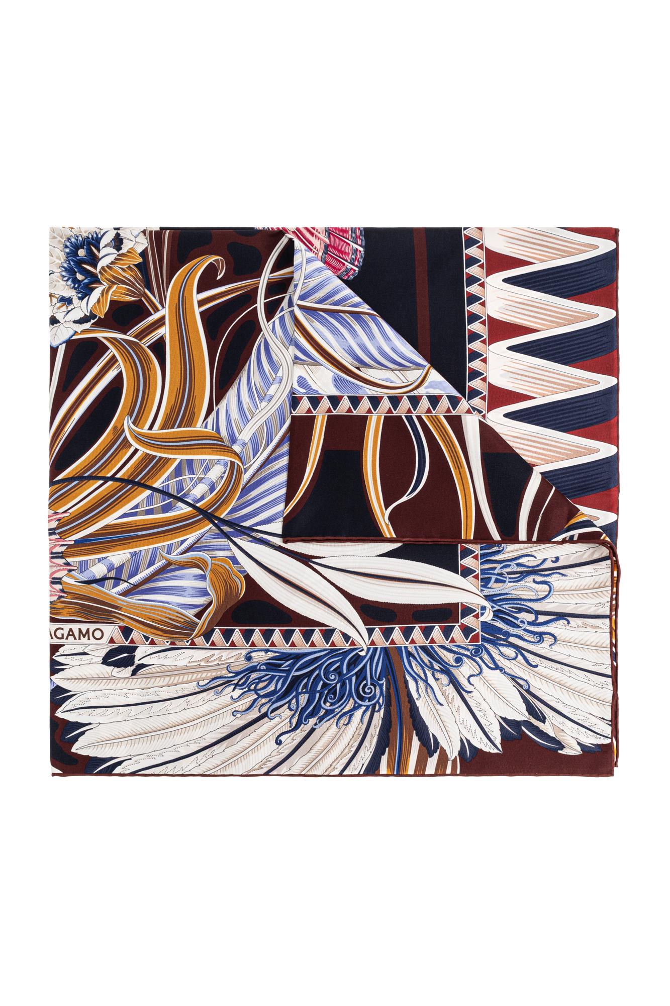 Ferragamo Silk Scarf In White