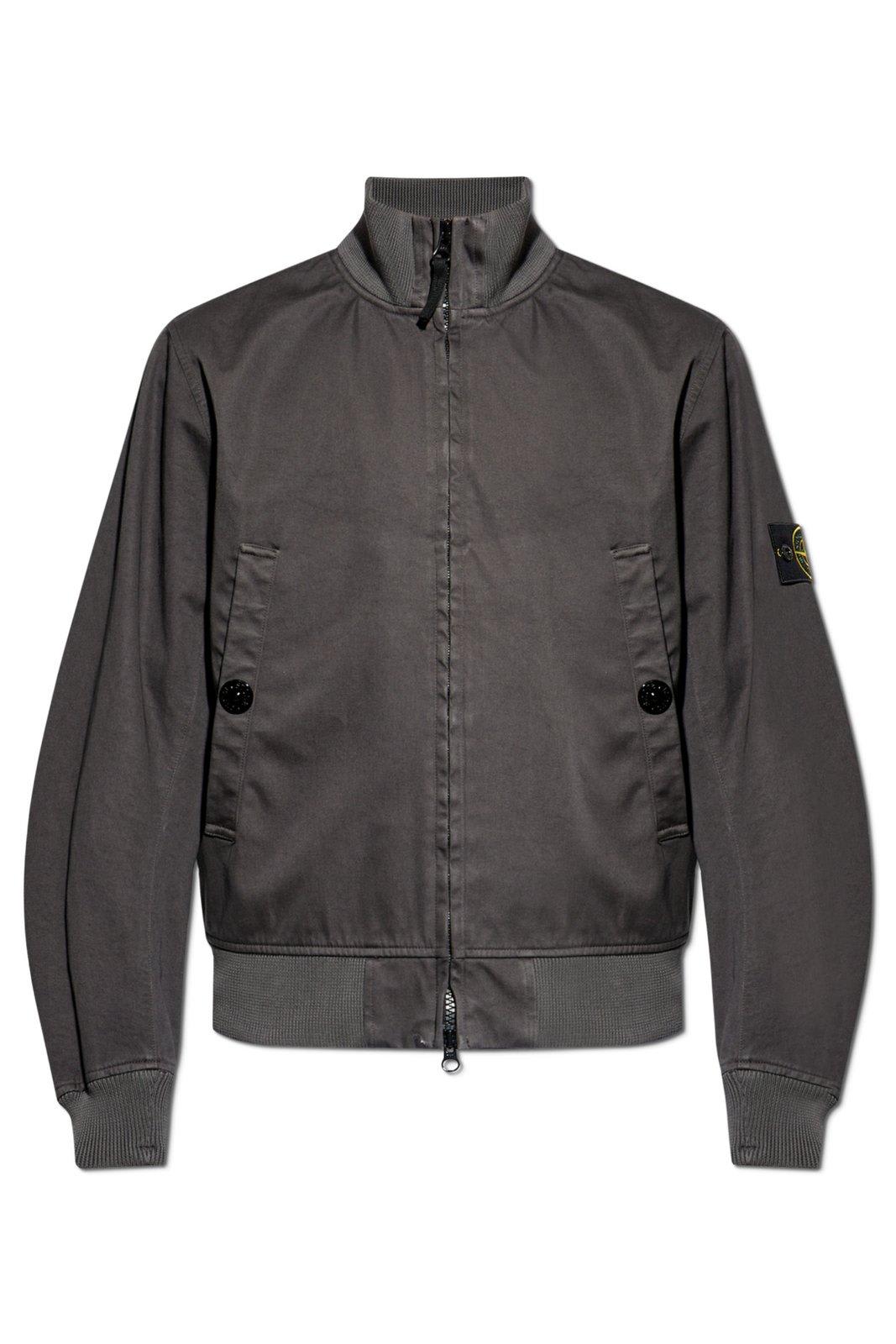 Compass Patch High-neck Bomber Jacket - Stone Island - Modalova
