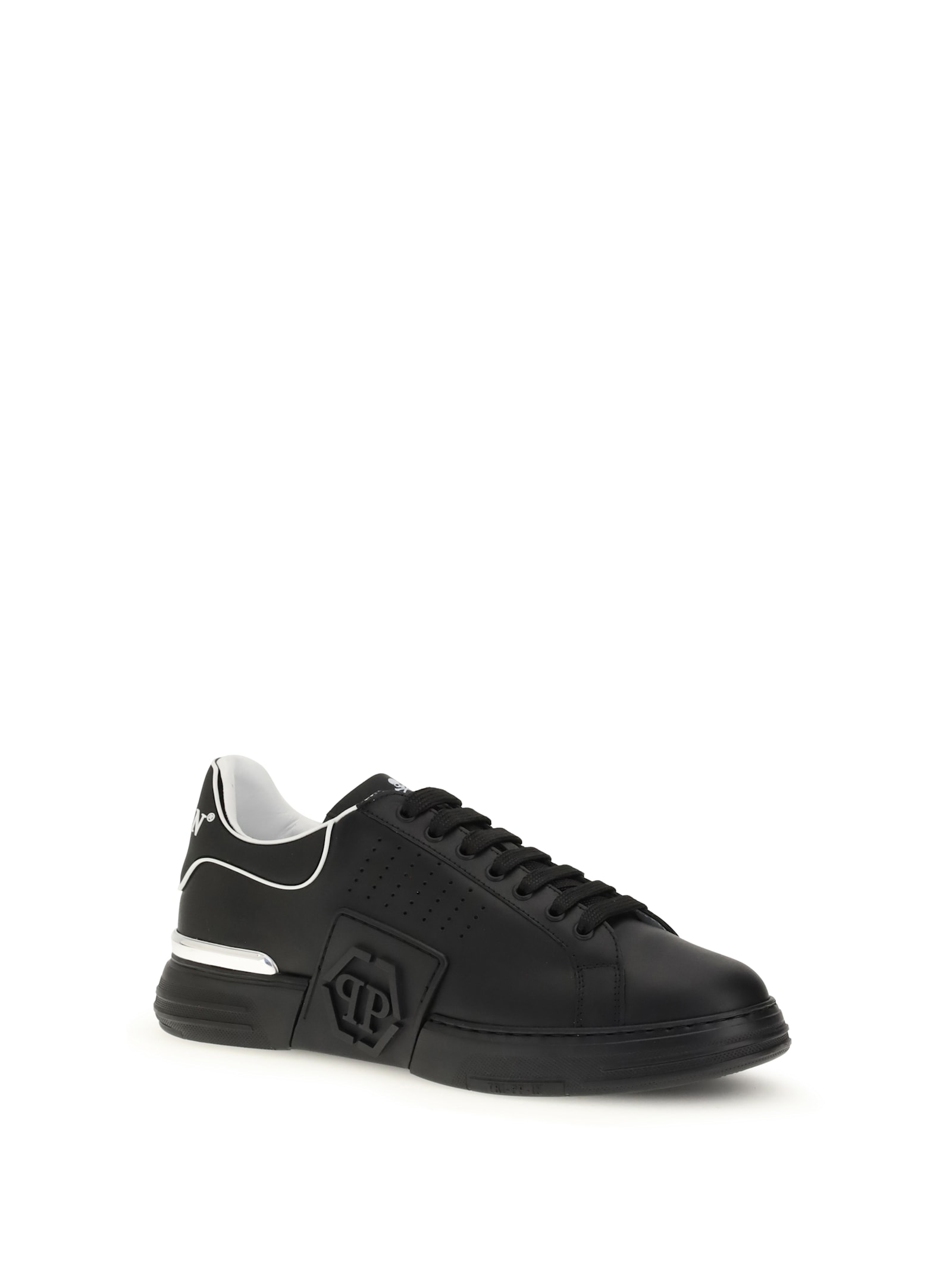 Philipp Plein Modern Hexagon Design Sneakers In Black