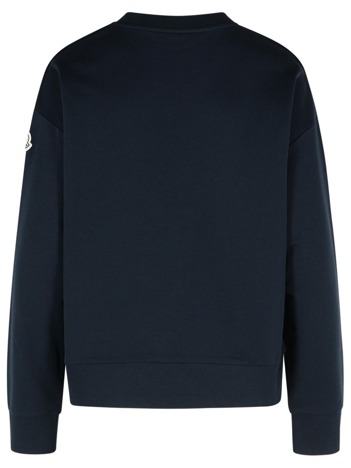 Moncler Navy Cotton Sweatshirt In 778