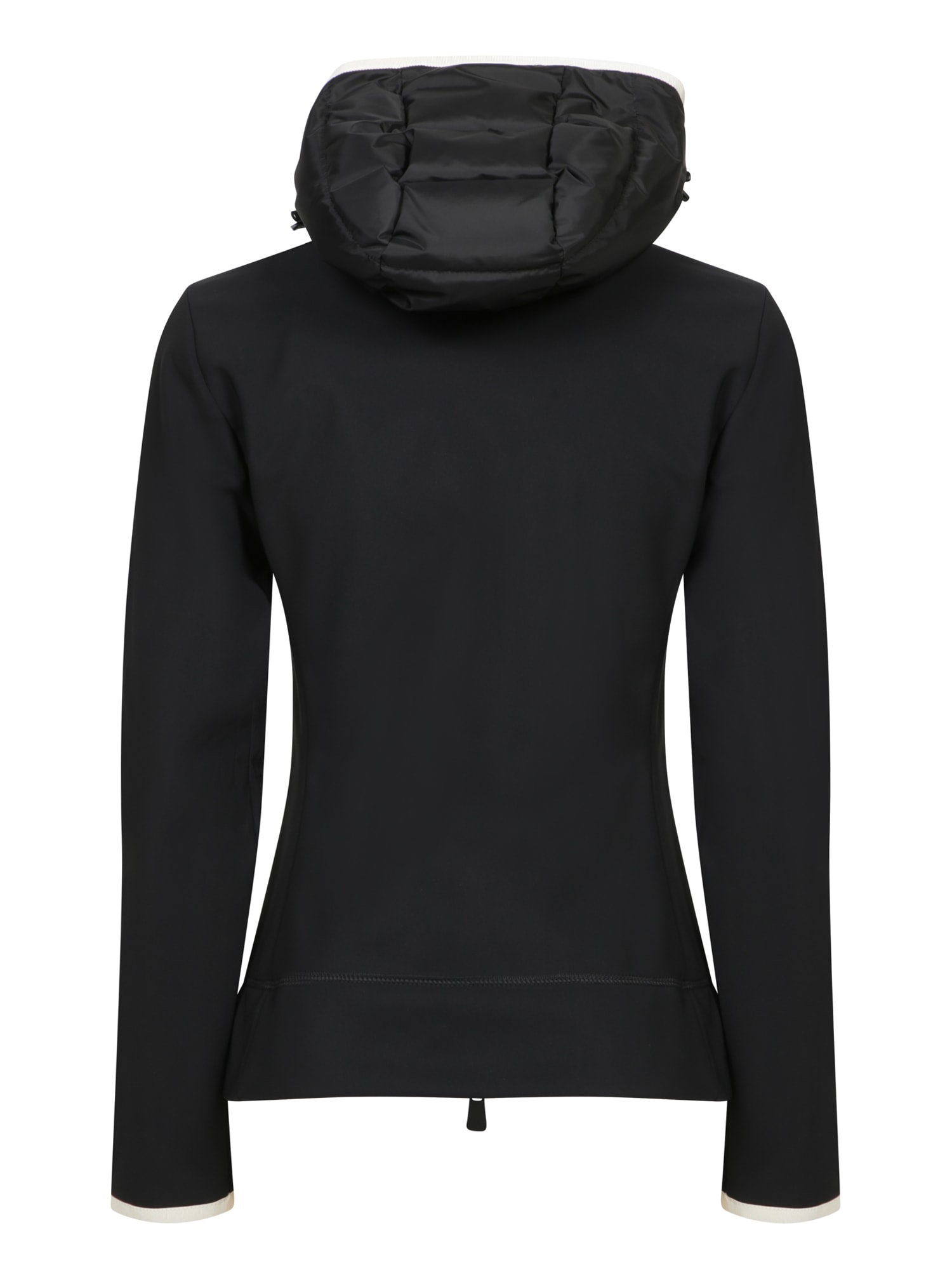 Shop Moncler Black Down Zip-up Cardigan