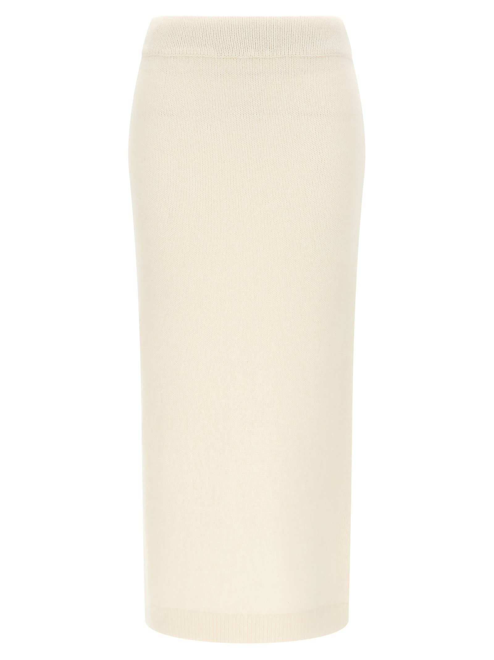 Twinset Twin Set Longuette Skirt In White