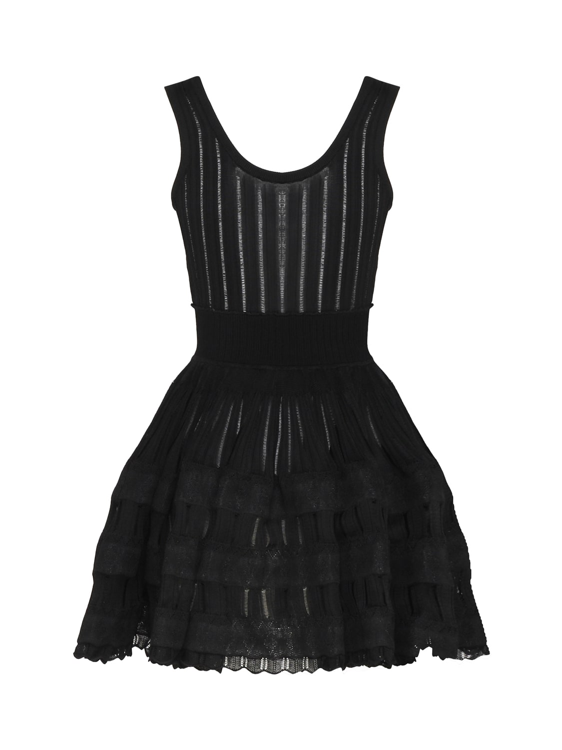 ALAÏA CRINOLINE VISCOSE KNIT DRESS 