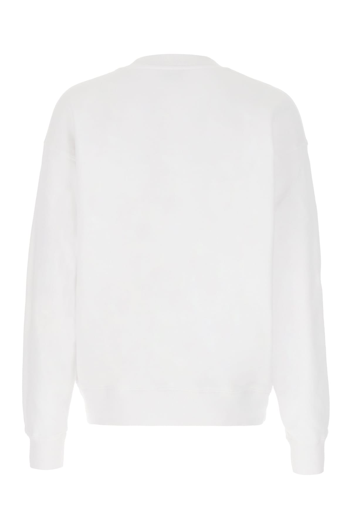 Shop Off-white White Stretch Cotton Sweatshirt In Bianco