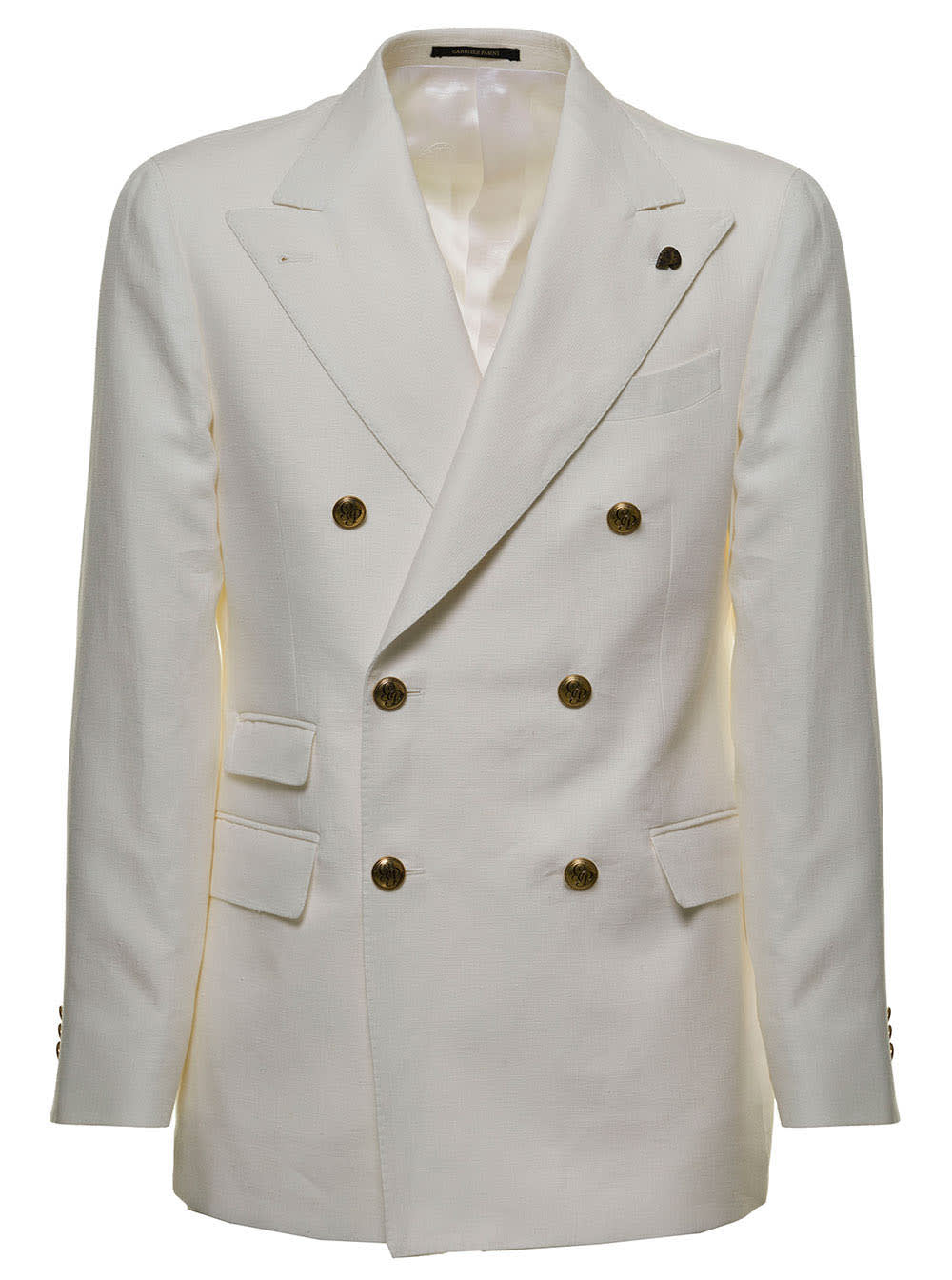 Gabriele Pasini White Double-breasted Linen Jacket