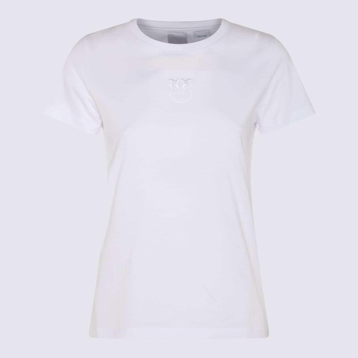 Shop Pinko White Cotton T-shirt