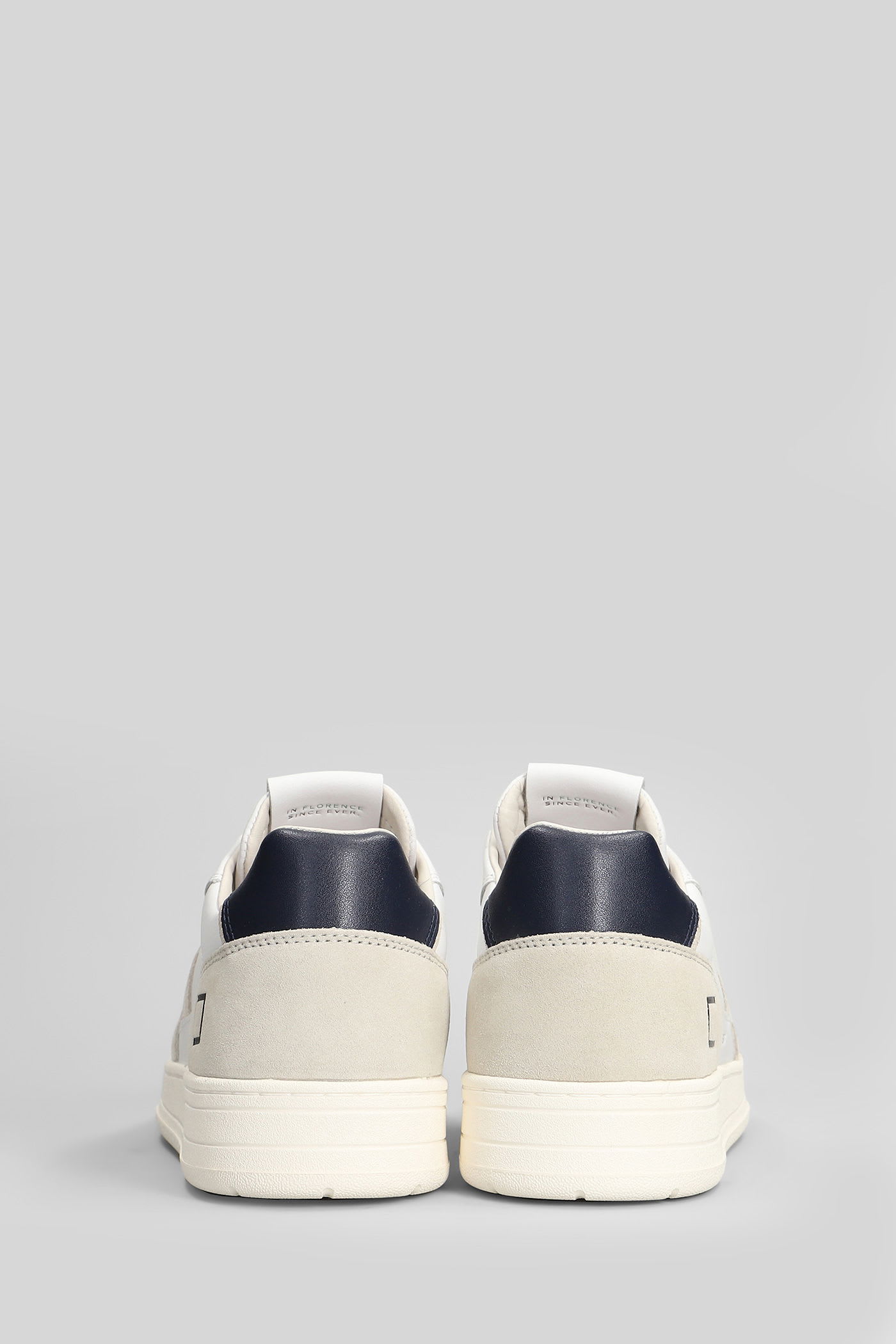 Date Court 2.0 Basic Sneakers In Beige Suede And Leather In White