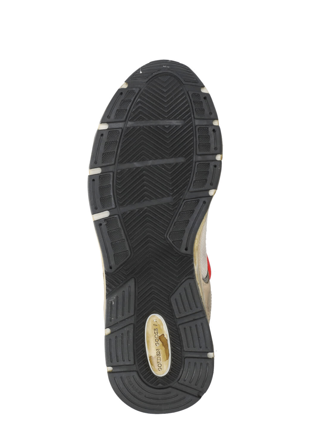 Golden Goose Running Sole Distressed-effect Sneakers In Gold