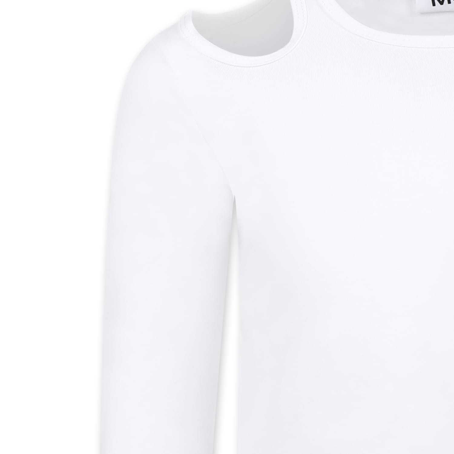 Molo White T-shirt For Girl In White