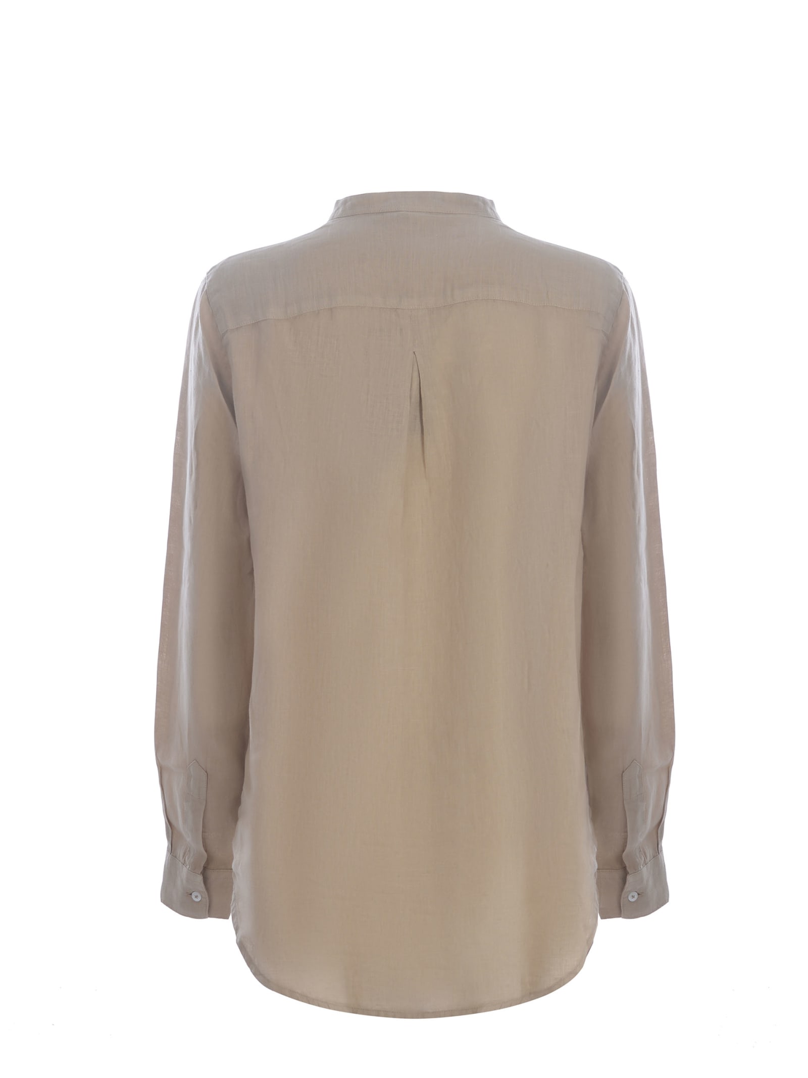 Shop Fay Shirt  Made Of Linen In Beige