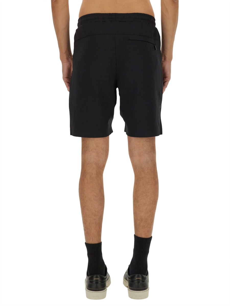 Hugo Boss Knee Length Bermuda Shorts With Side Pockets In Black