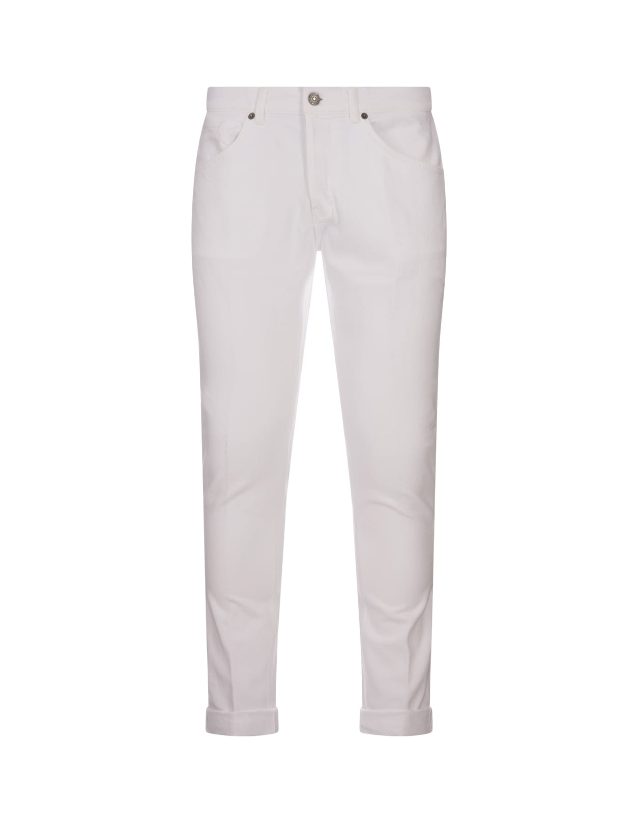 George Skinny Jeans In White Stretch Bull