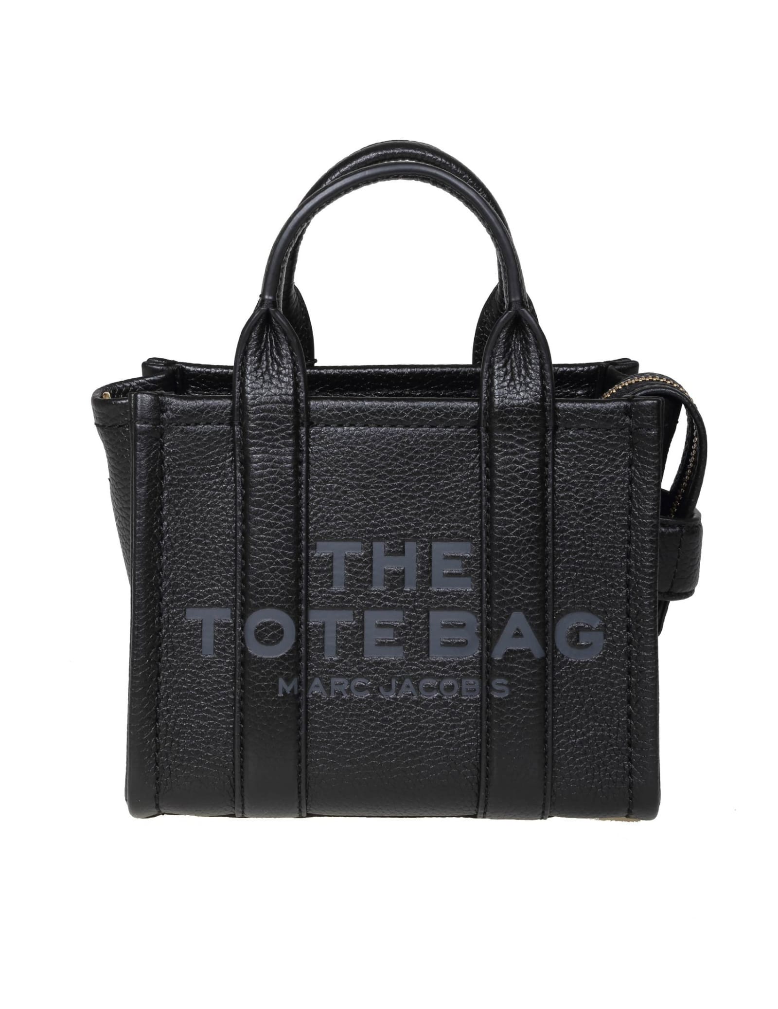 Marc Jacobs Mini Tote In Black Leather