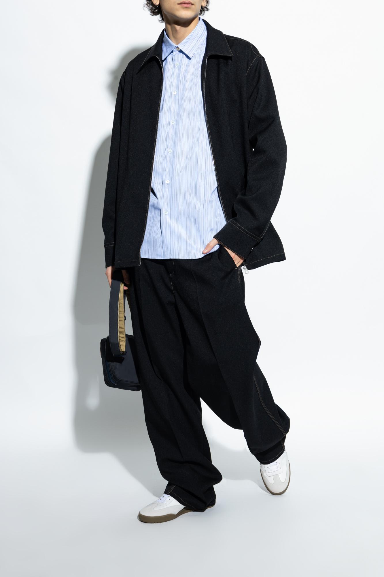 Paul Smith Panel Contrast Sneaker With Branded Heel In Multi