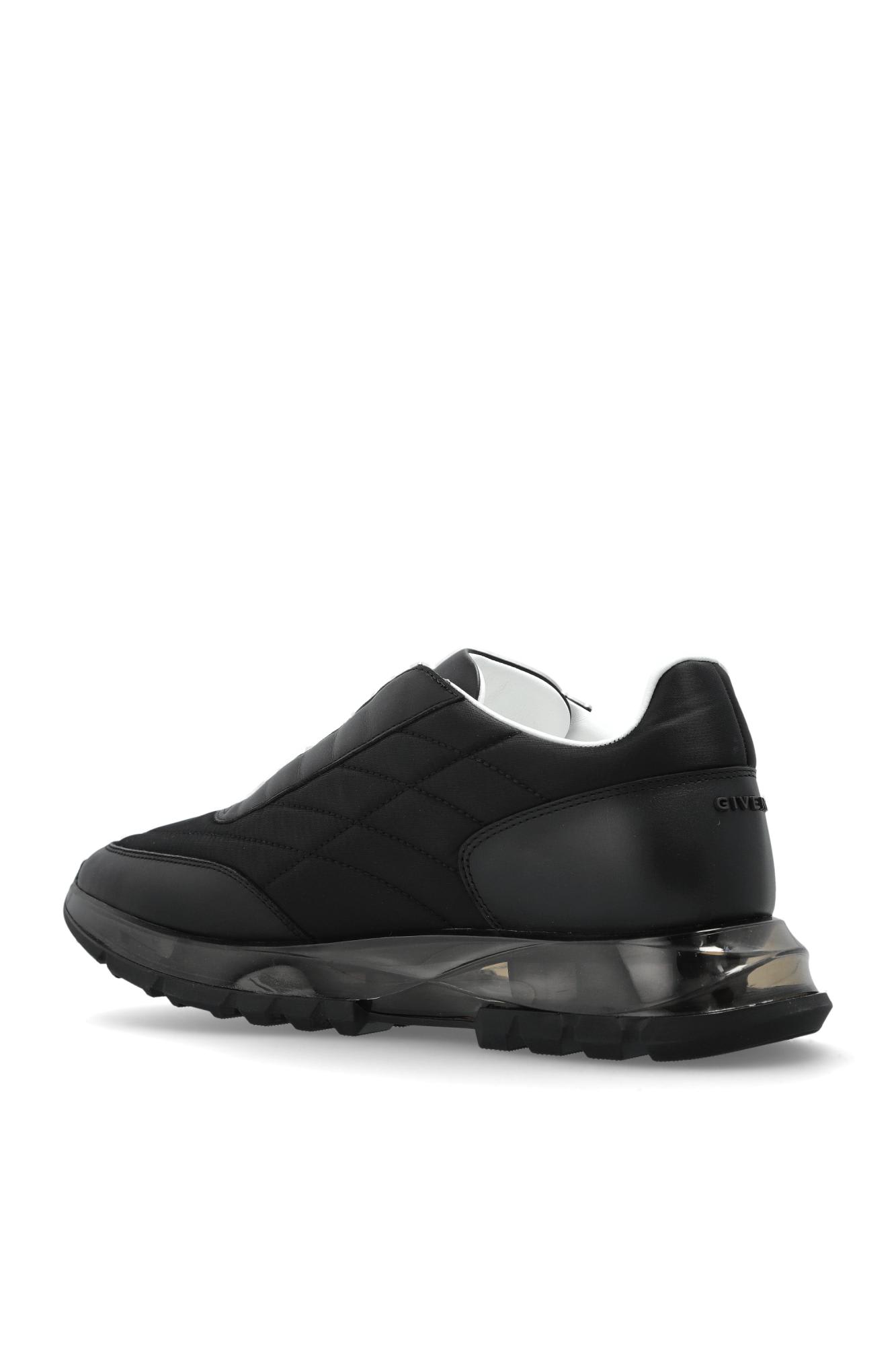 Givenchy Quilted Black Sneakers With Translucent Sole And Contrasting Laces In Black