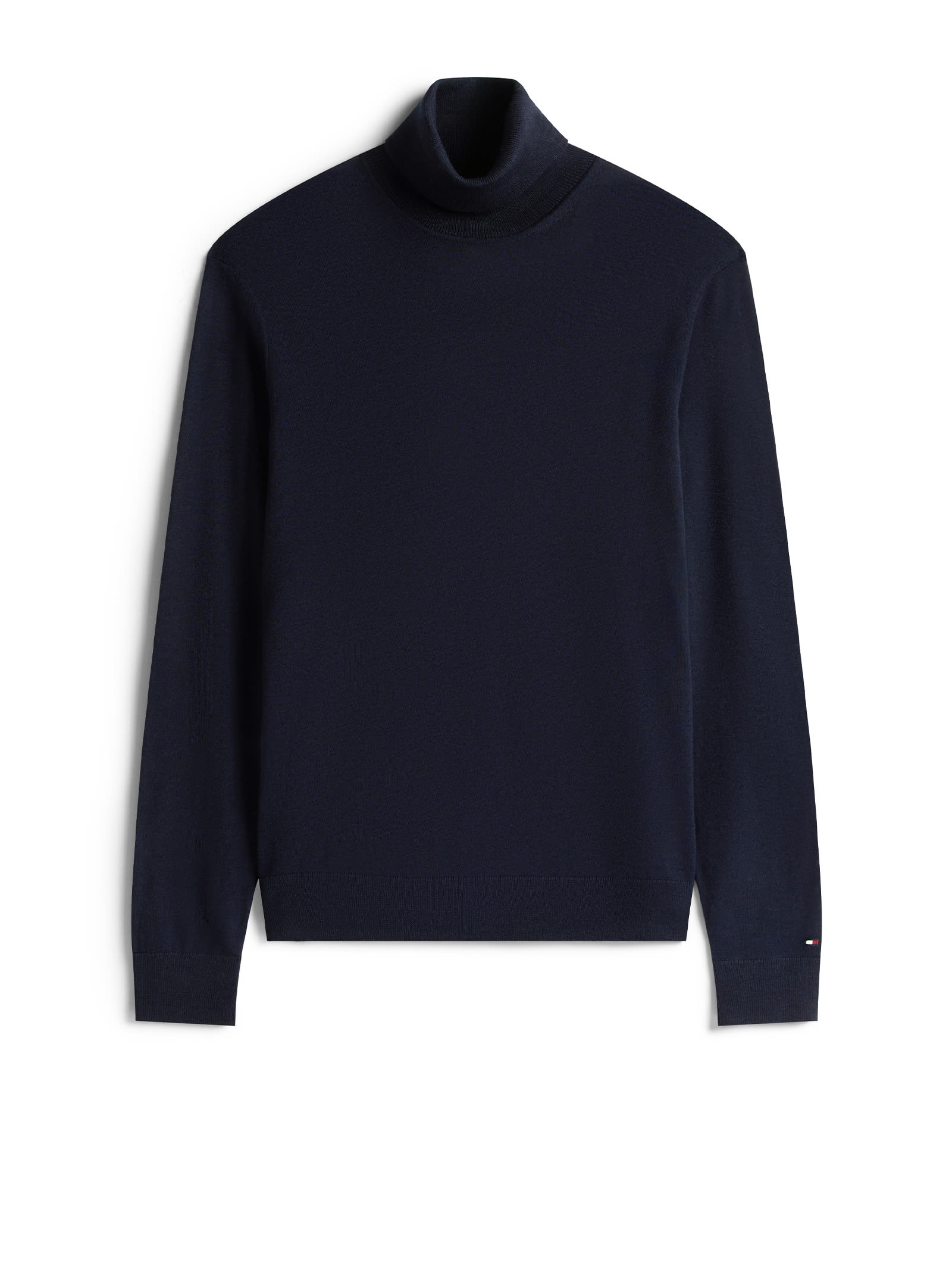 Tommy Hilfiger Turtleneck Wool Sweater In Blue