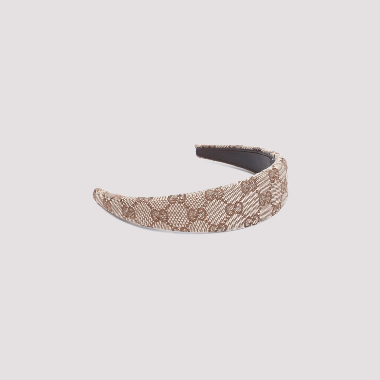 Gucci Original Gg Beige Ebony Polyester Hairband In Beige Ebony