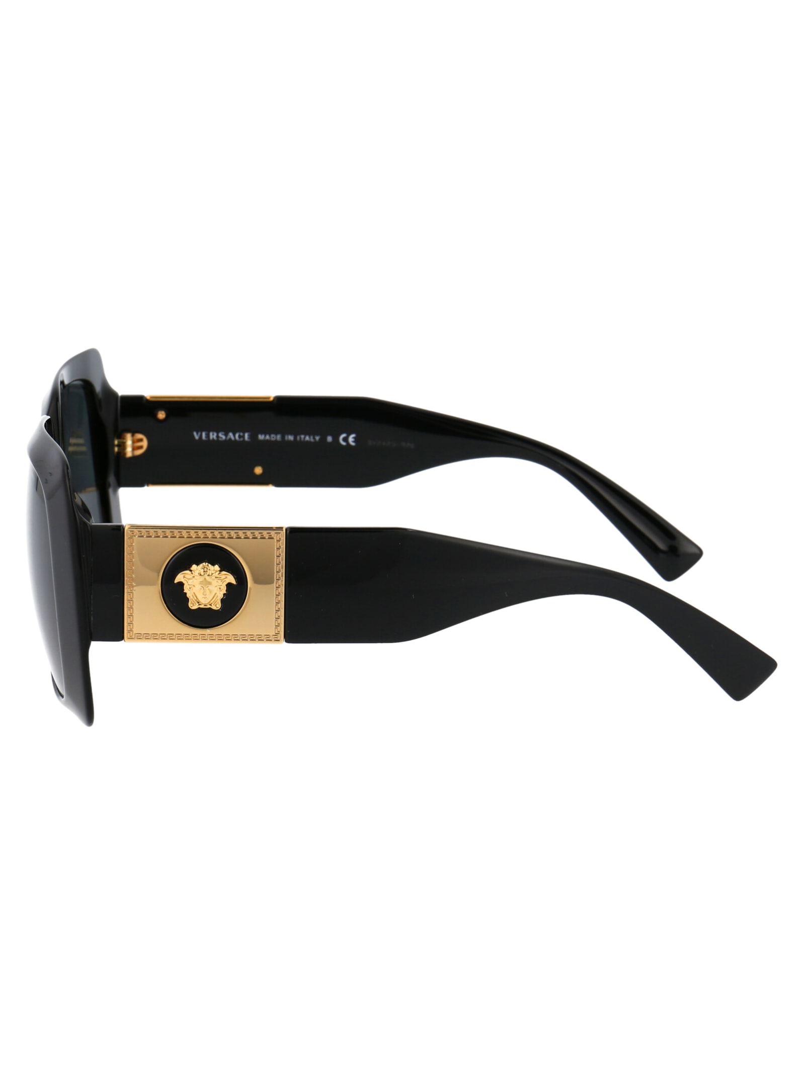 Versace 54mm Rectangle Sunglasses In Black