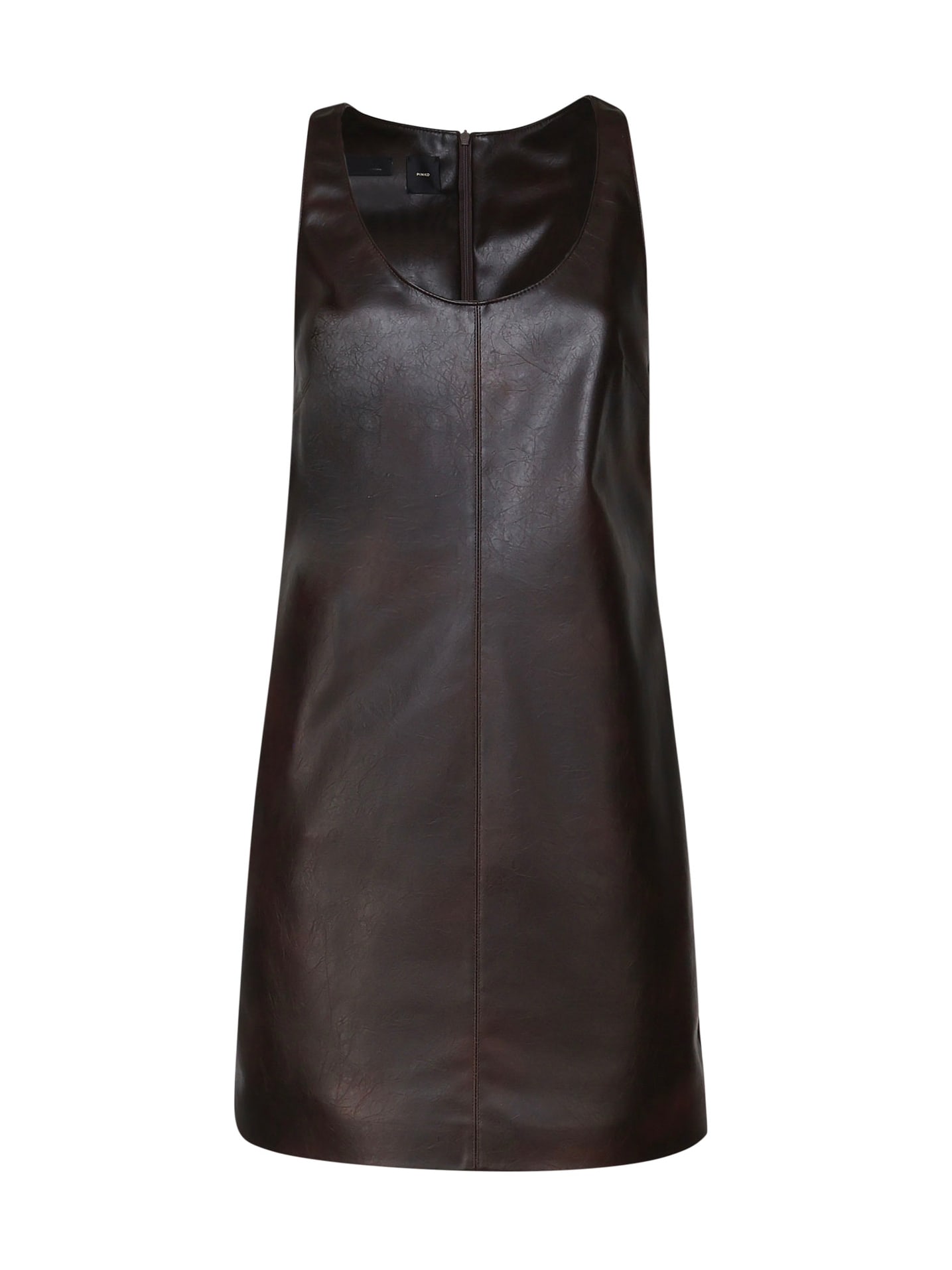 Pinko Short Sleeveless Dress In Brown