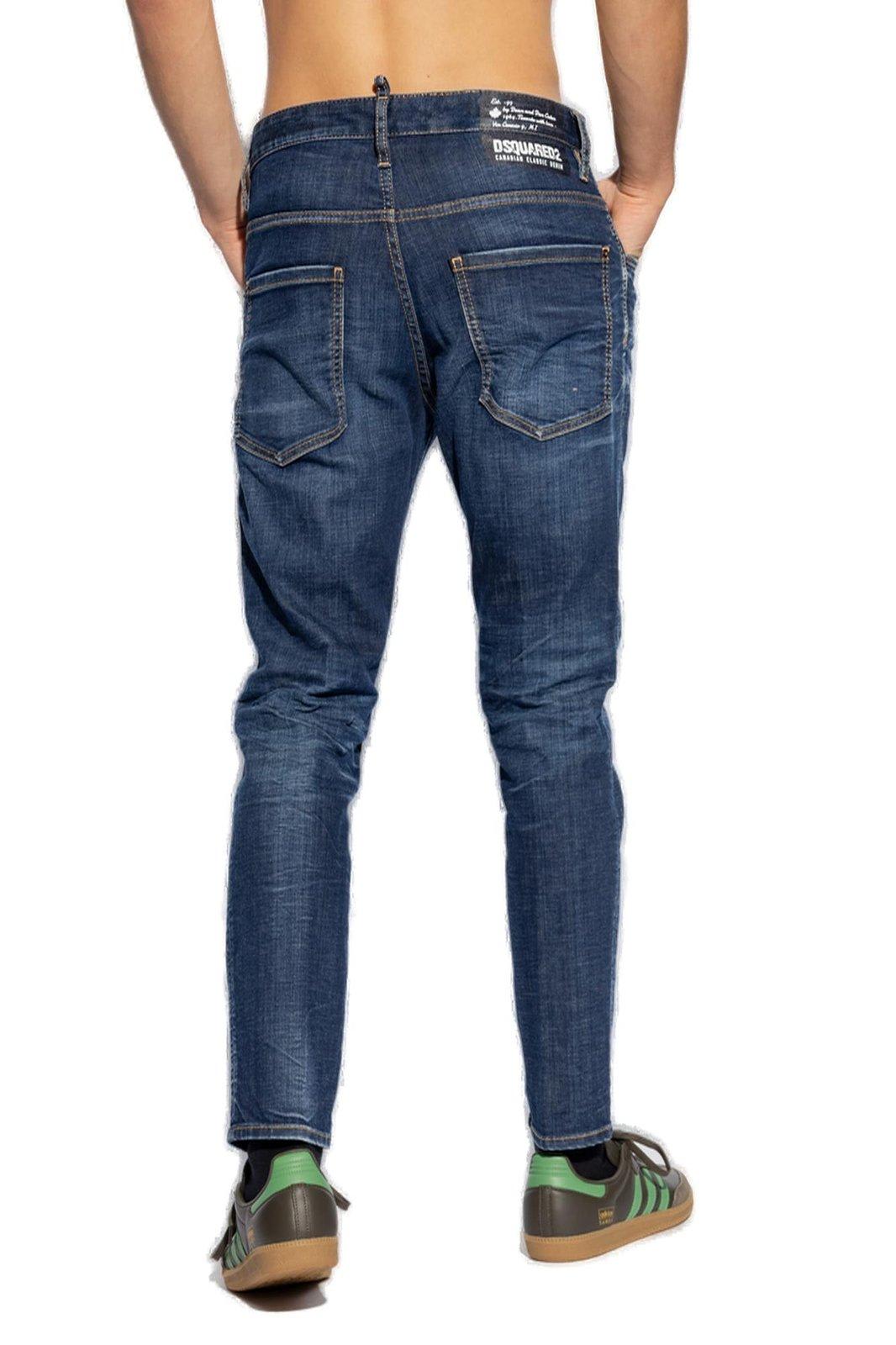 Shop Dsquared2 Dark Disco Wash Cool Guy Jeans In Blue