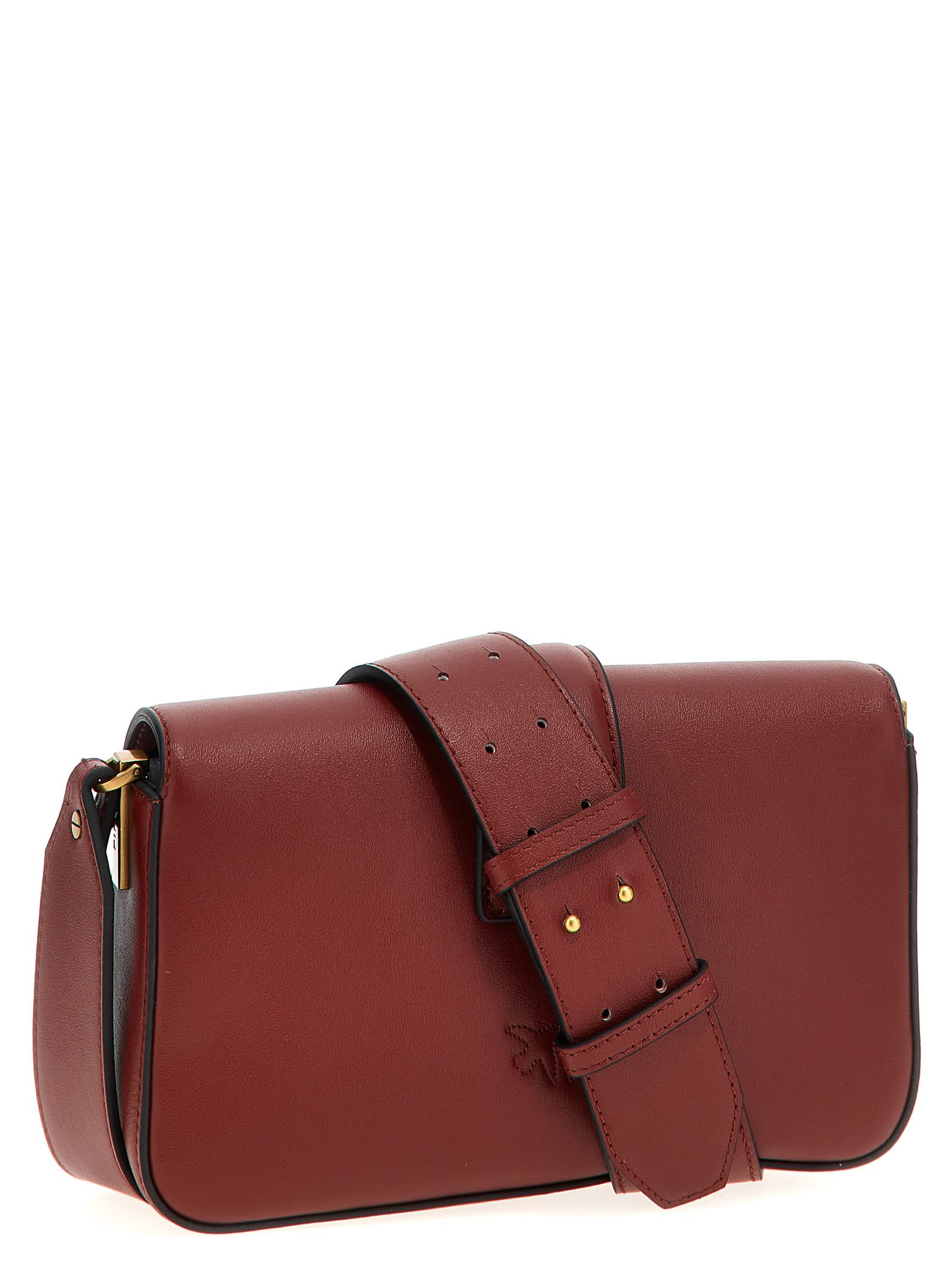 Pinko Love One Mini Crossbody Bag In Bordeaux