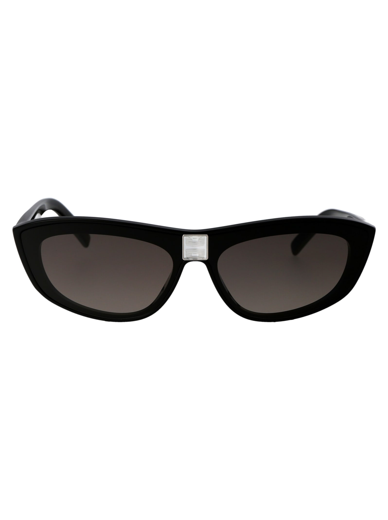 Shop Givenchy Gv40027i Sunglasses In 01b Shiny Black / Gradient Smoke