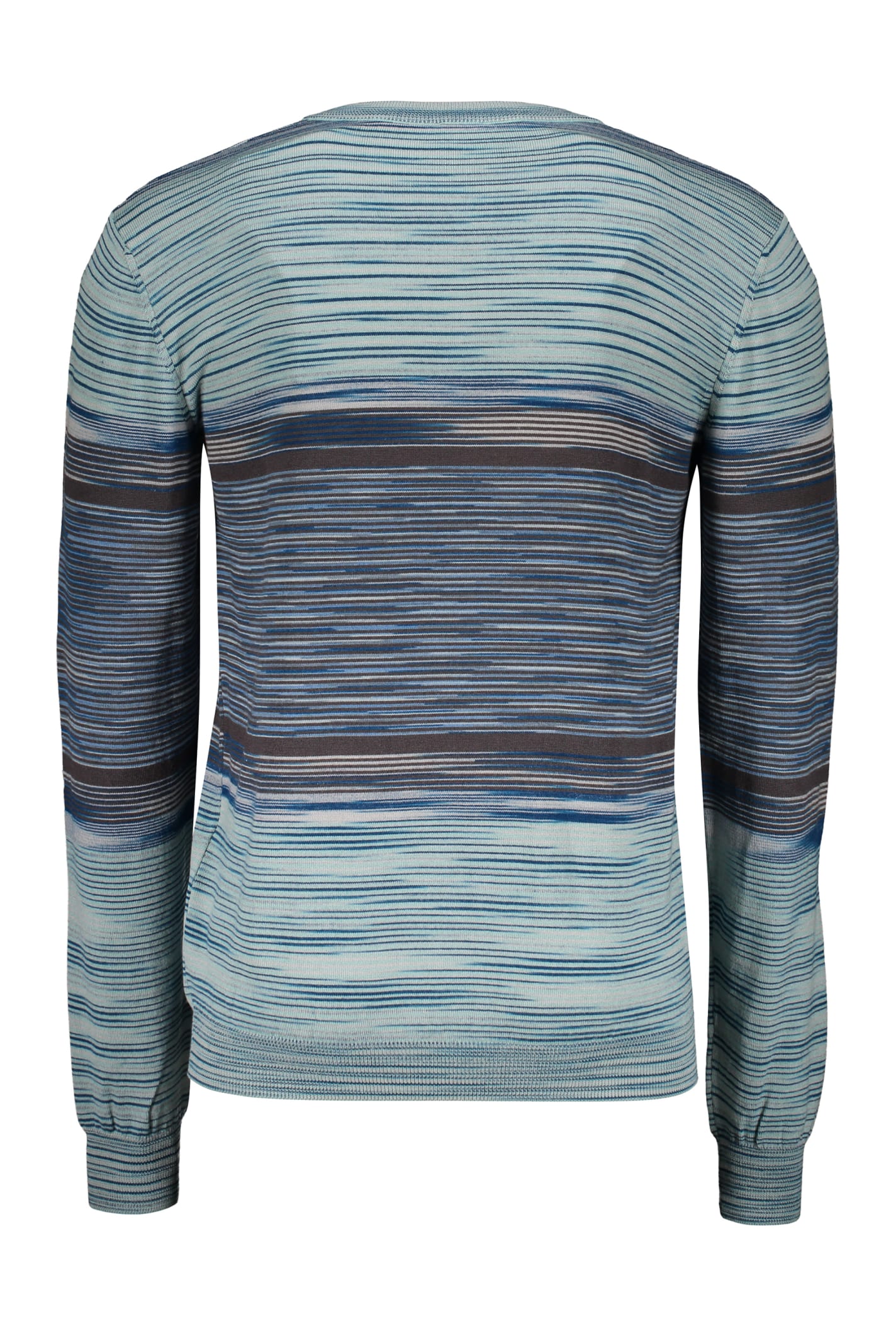 Shop M Missoni Wool V-neck Sweater In Blue