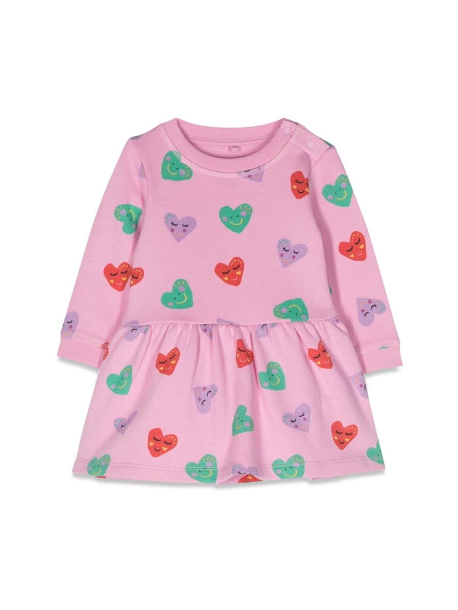 Shop Stella Mccartney Long Sleeve Dress Hearts In Multicolour