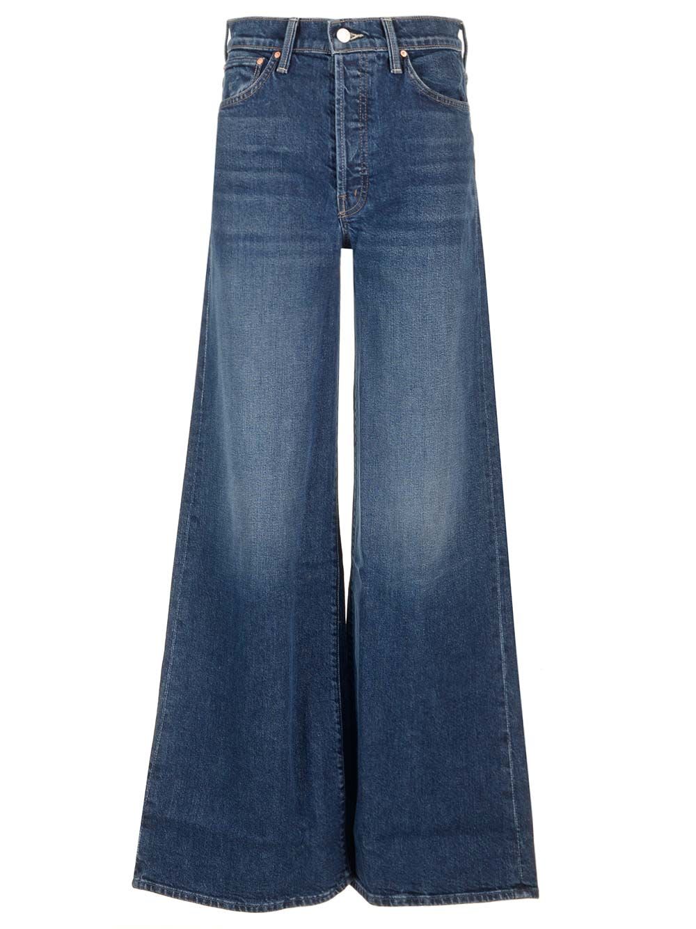 Mother Petites The Lil Tomcat Roller Sneak High Rise Jeans In Sixth Sense In Blue
