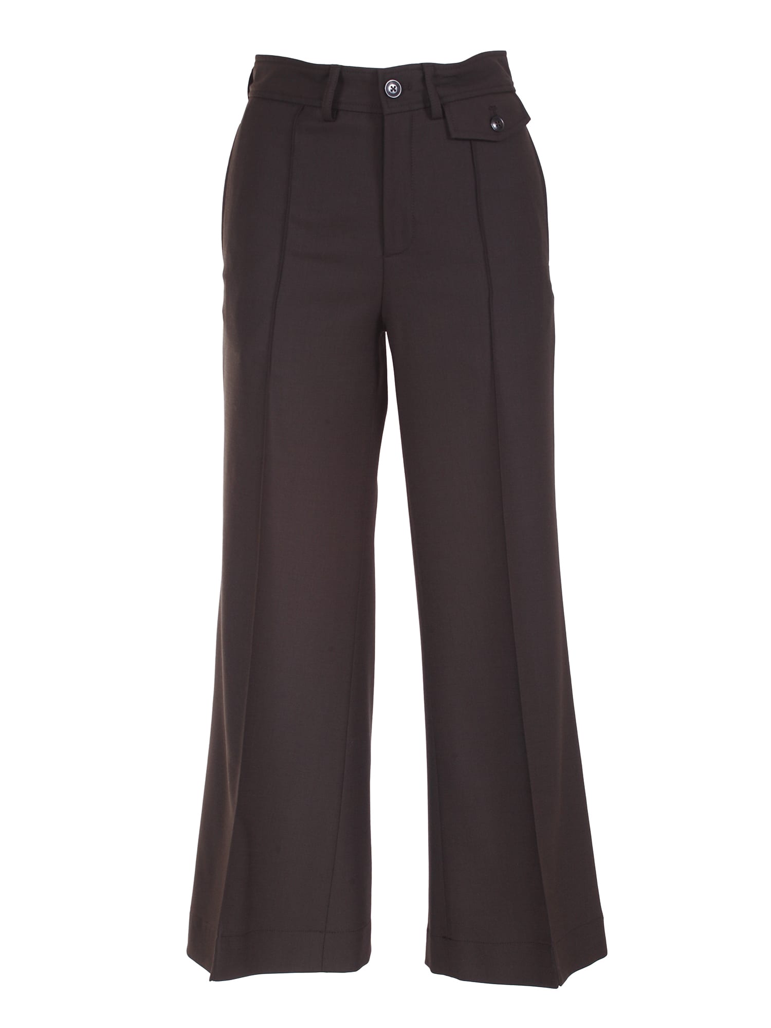 Closed mid-rise trousers