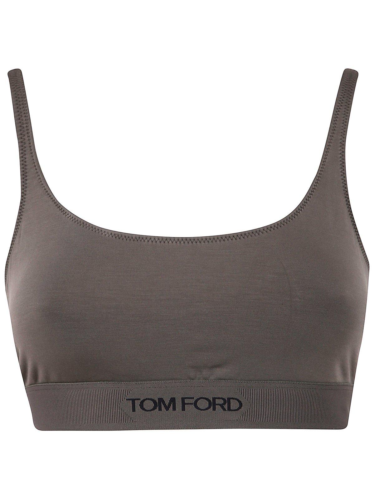 Tom Ford Logo Underband Bralette Bra In Animal Print