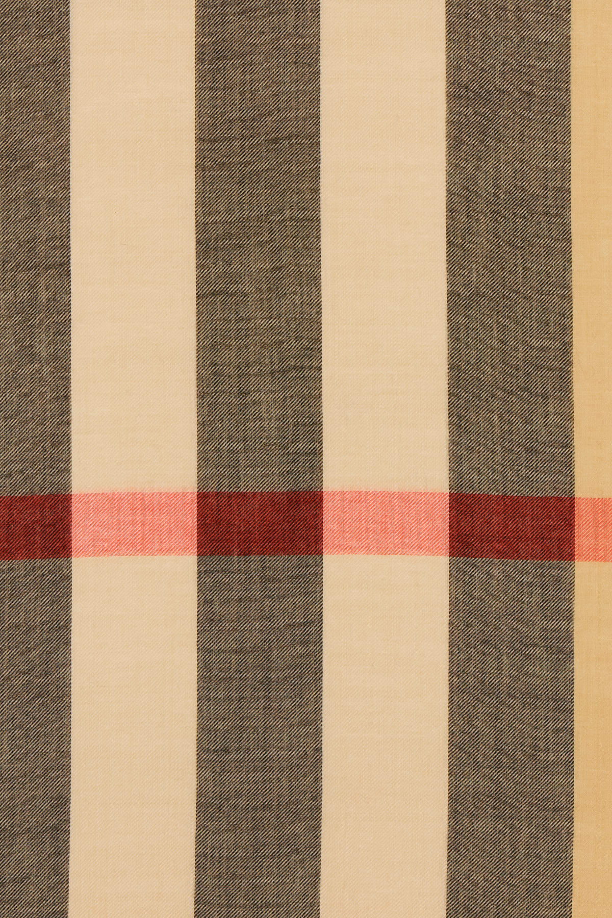 Burberry Embroidered Cashmere Blend Scarf With Checked Pattern In Sand