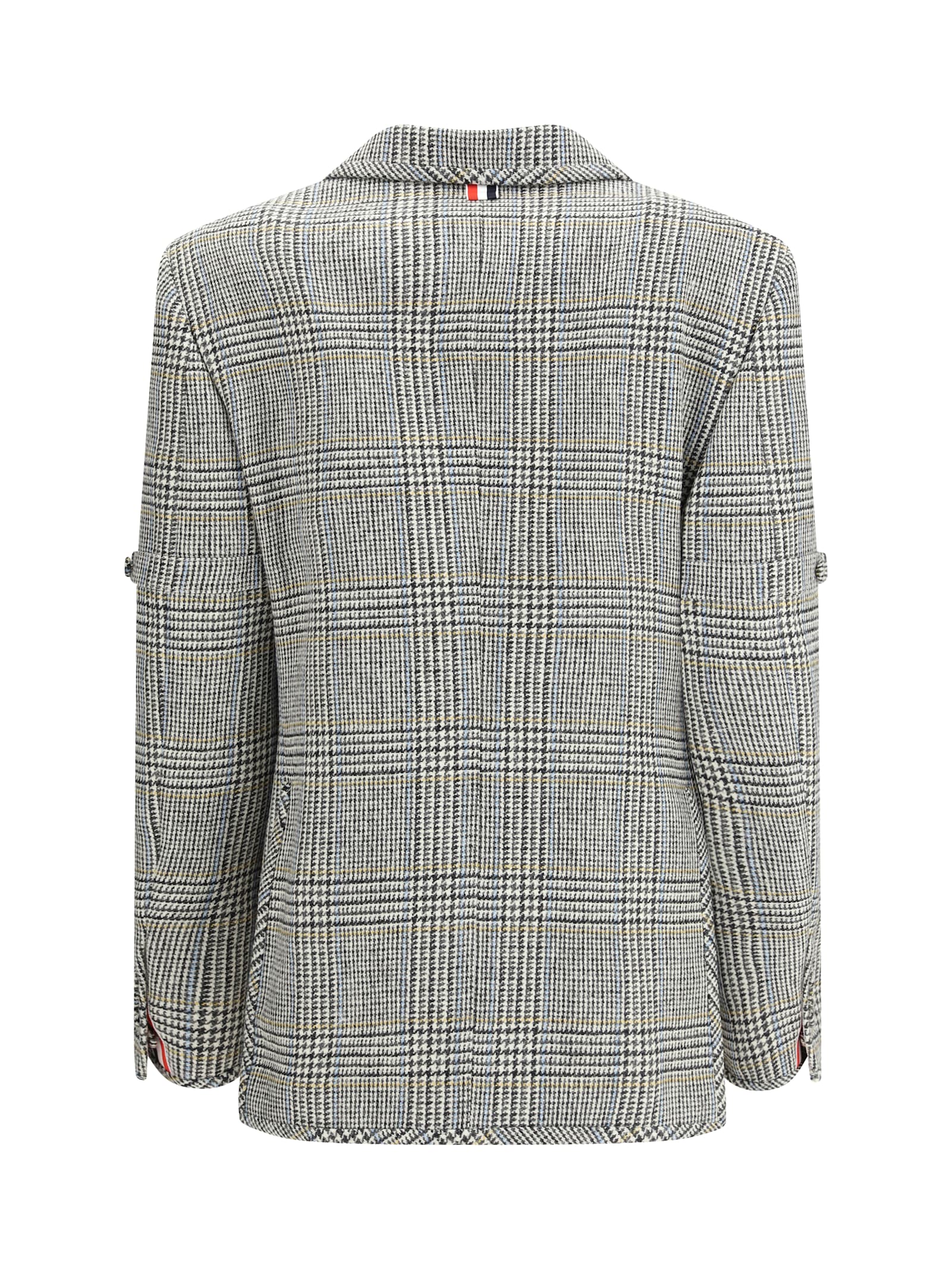 Thom Browne Pow Glen Plaid Hunting Tweed Single Breasted Blazer In Gray