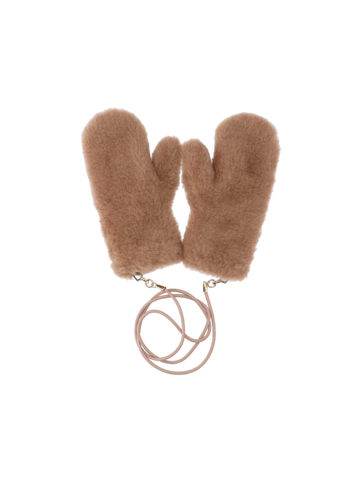 Max Mara Beige Ombrat2 Mittens In Brown
